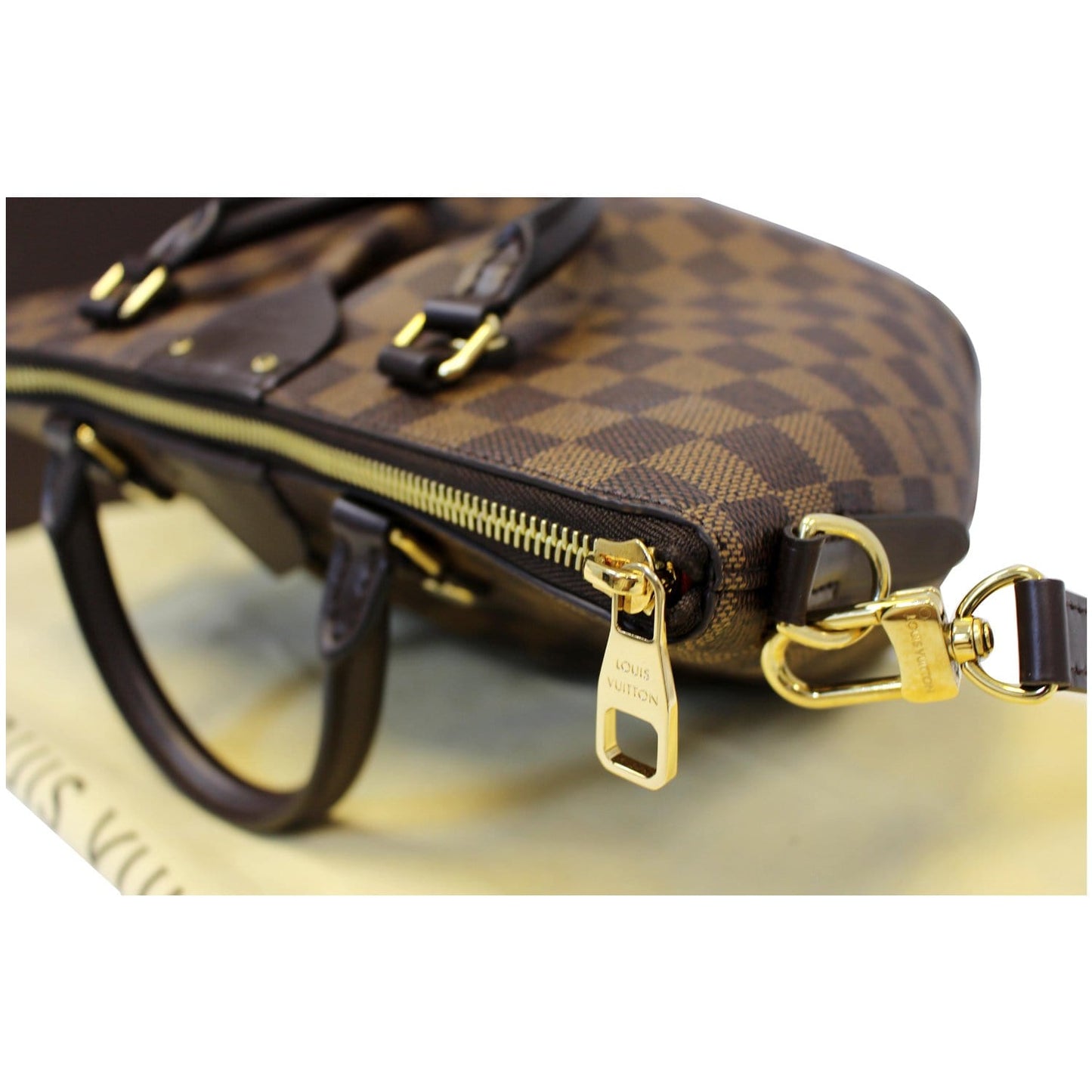 LOUIS VUITTON Siena PM Damier Ebene Shoulder Bag Brown