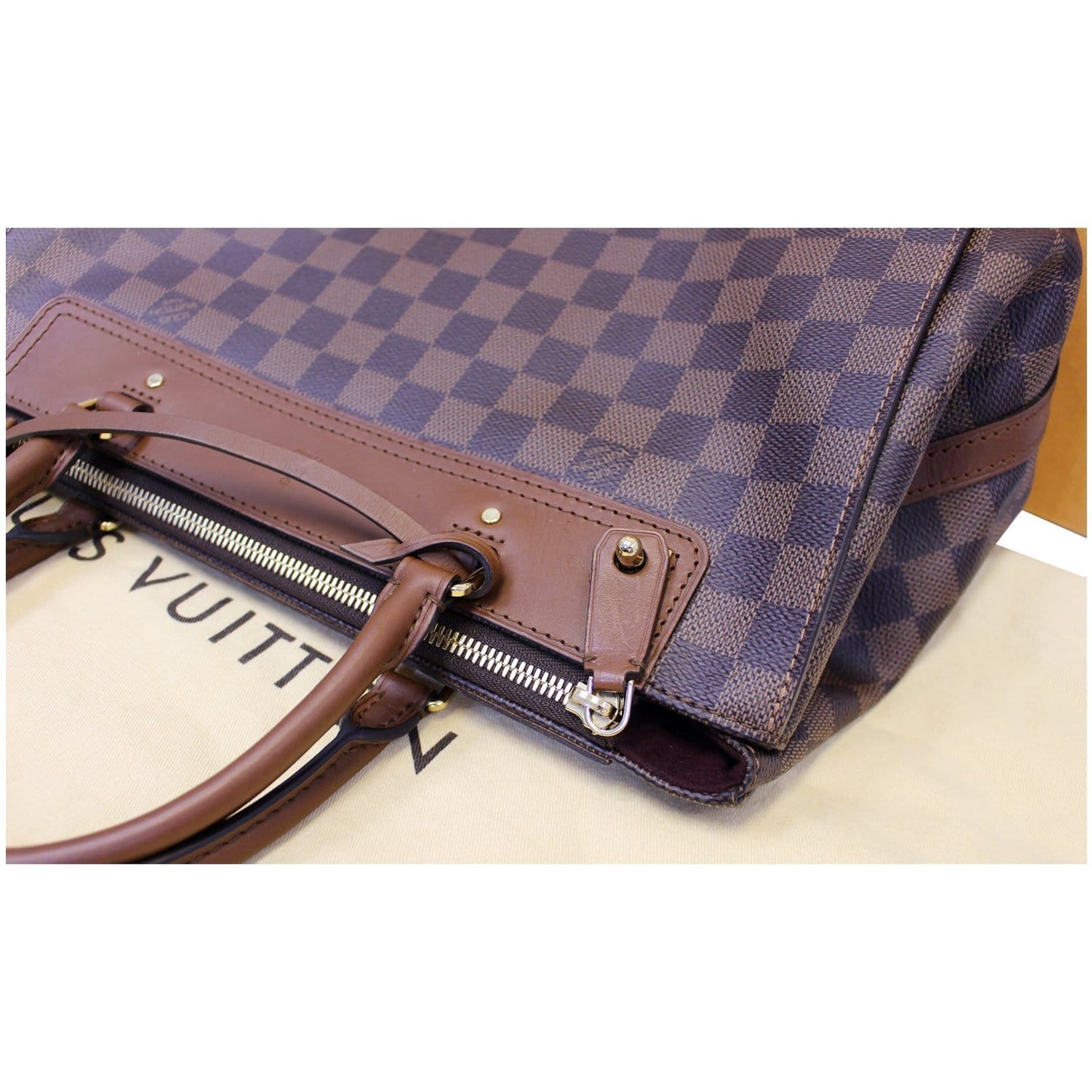 LOUIS VUITTON Greenwich Damier Ebene Shoulder Handbag