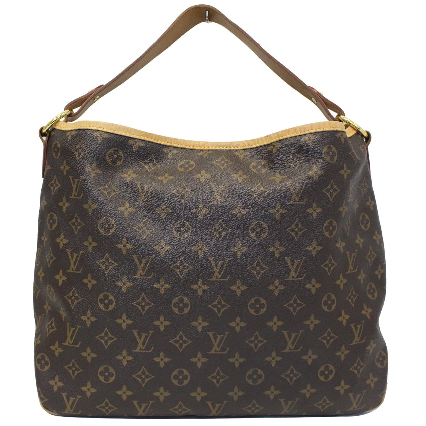 LOUIS VUITTON Delightful MM Monogram Canvas Shoulder Bag Brown