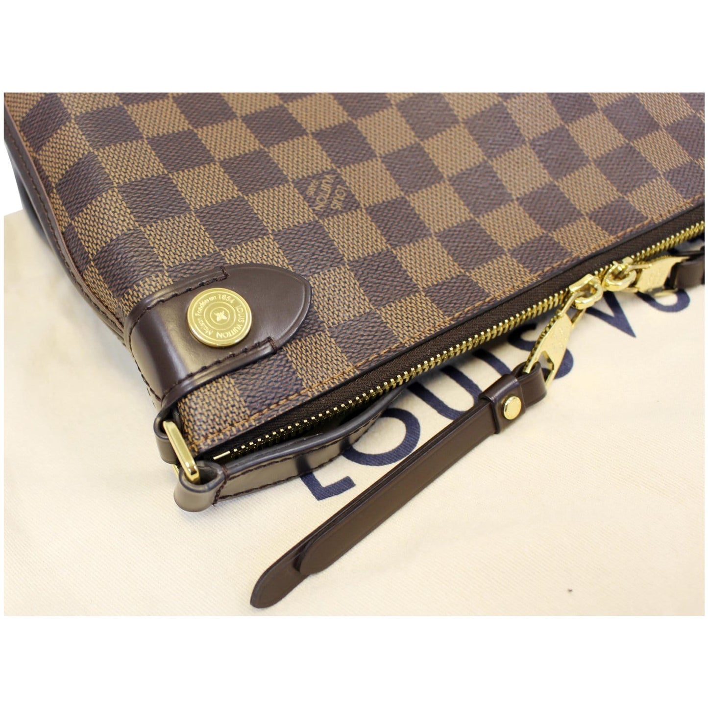 LOUIS VUITTON Duomo Damier Ebene Crossbody Bag Brown