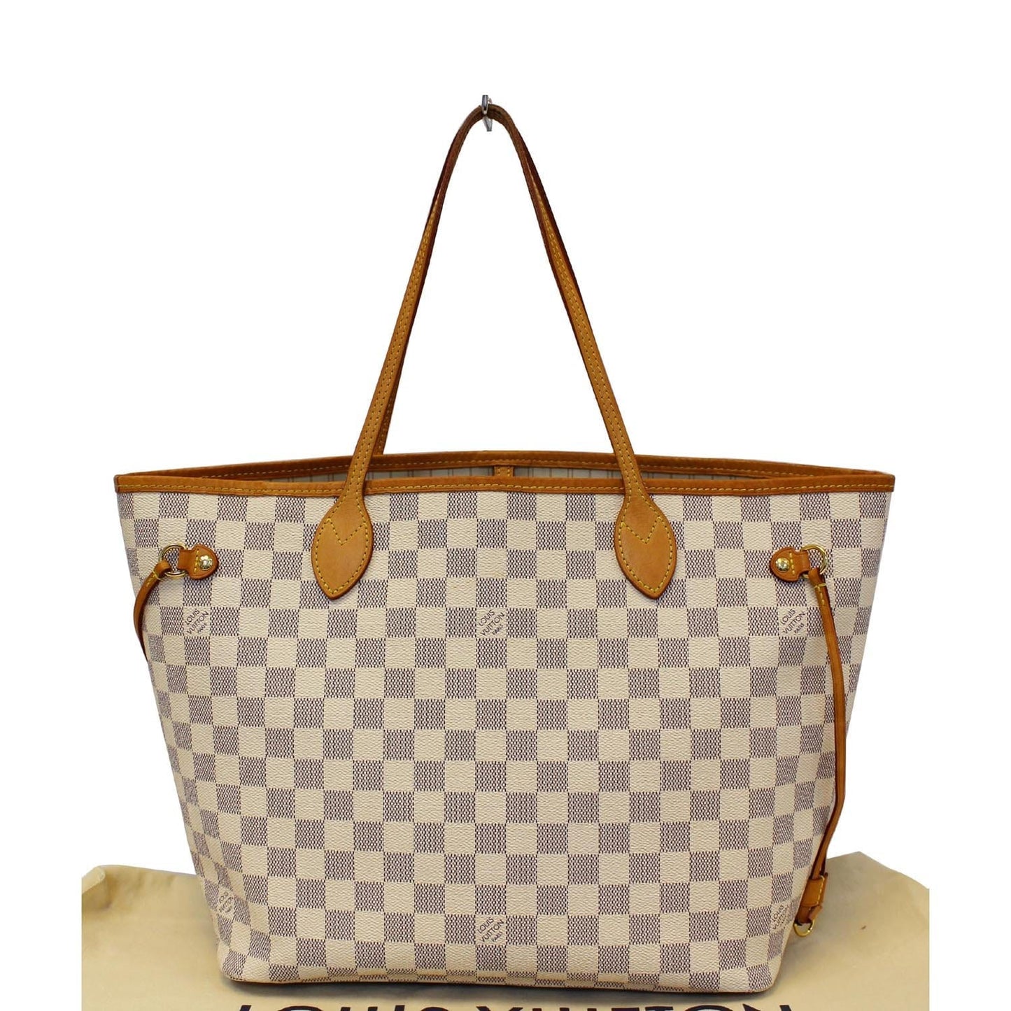 LOUIS VUITTON Neverfull MM Damier Azur Tote Shoulder Bag