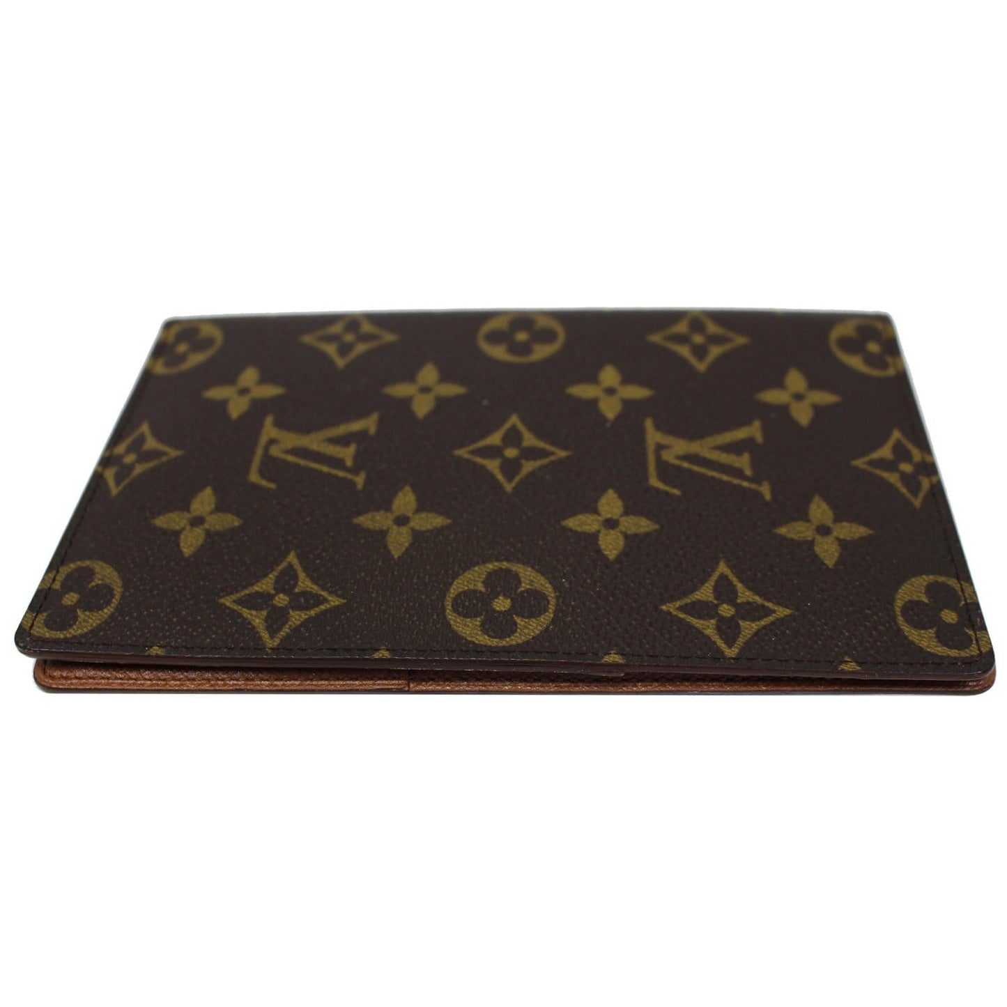 LOUIS VUITTON Monogram Canvas Passport Cover Card Case Brown
