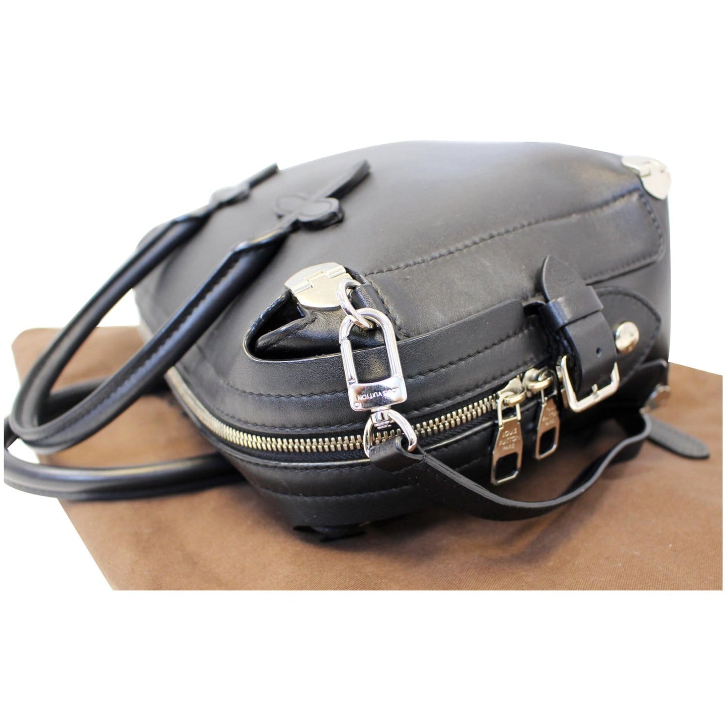 LOUIS VUITTON Garance Smooth Calfskin Leather Satchel Bag Black - 20% OFF