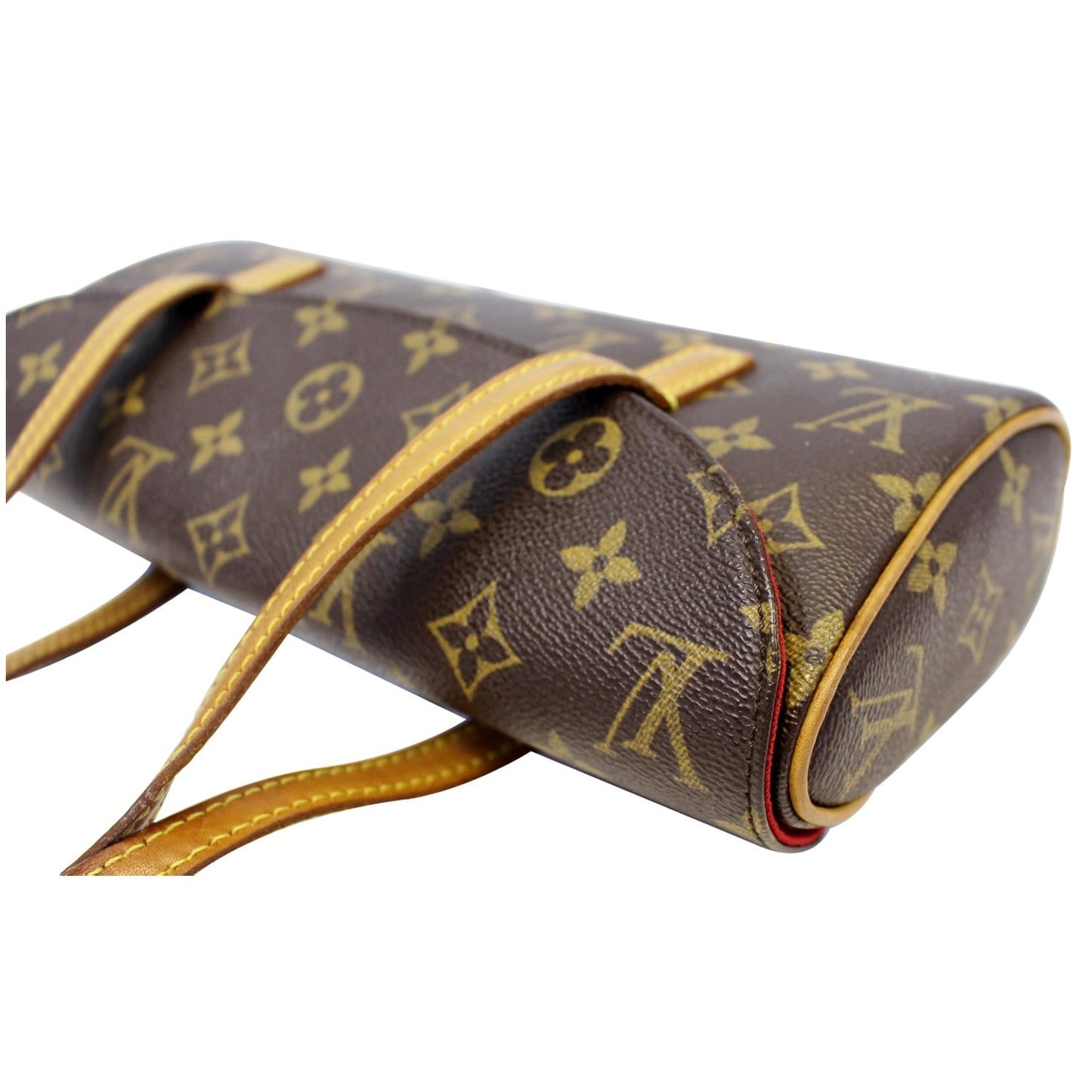 LOUIS VUITTON  Sonatine Monogram Canvas Satchel Bag Brown