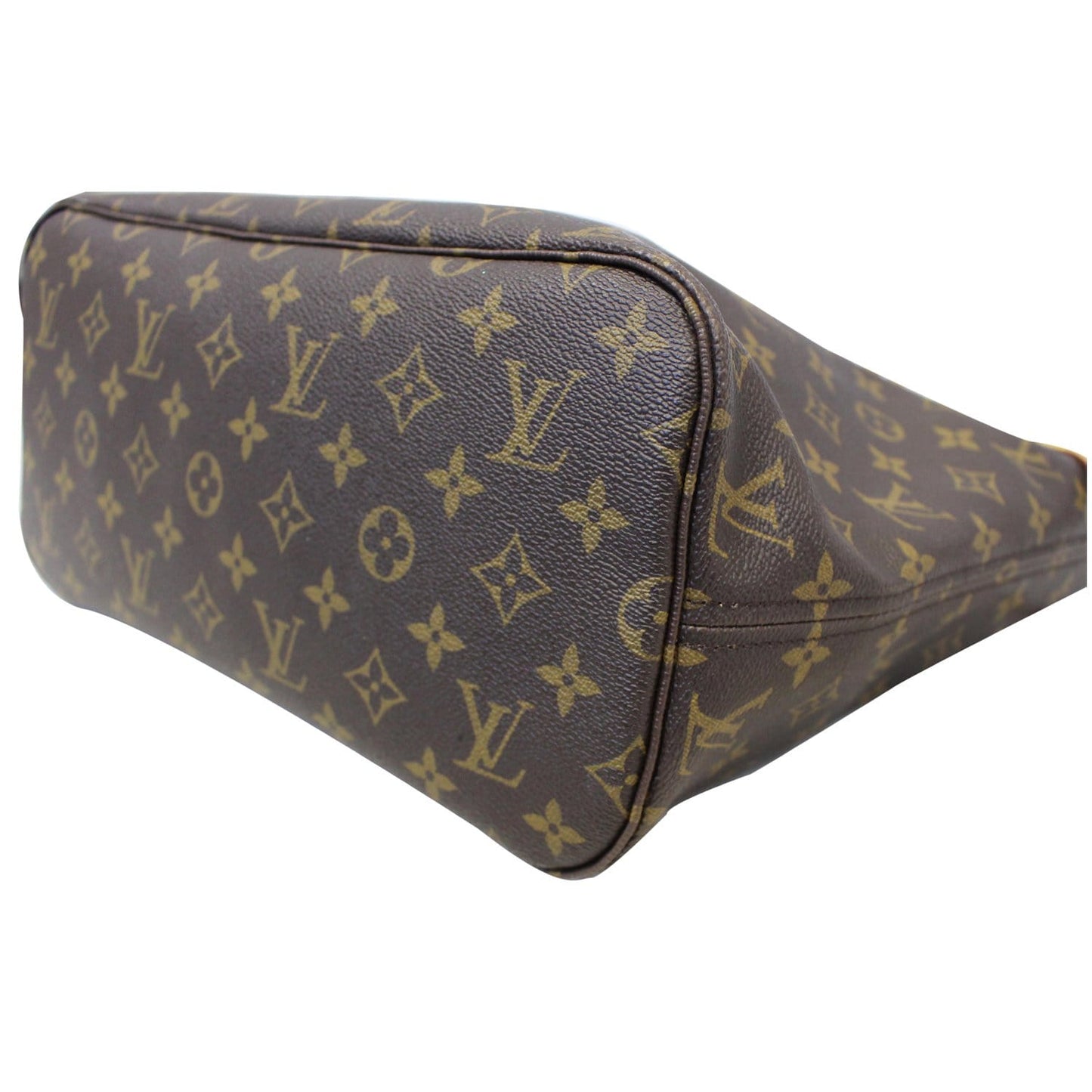LOUIS VUITTON Neverfull MM Monogram Canvas Shoulder Bag Brown
