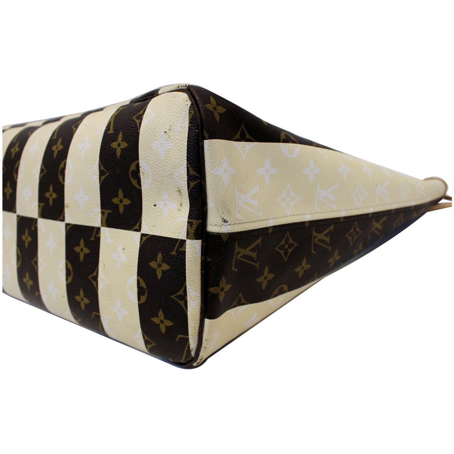 LOUIS VUITTON Neverfull XL Monogram Rayures Tote Bag Brown