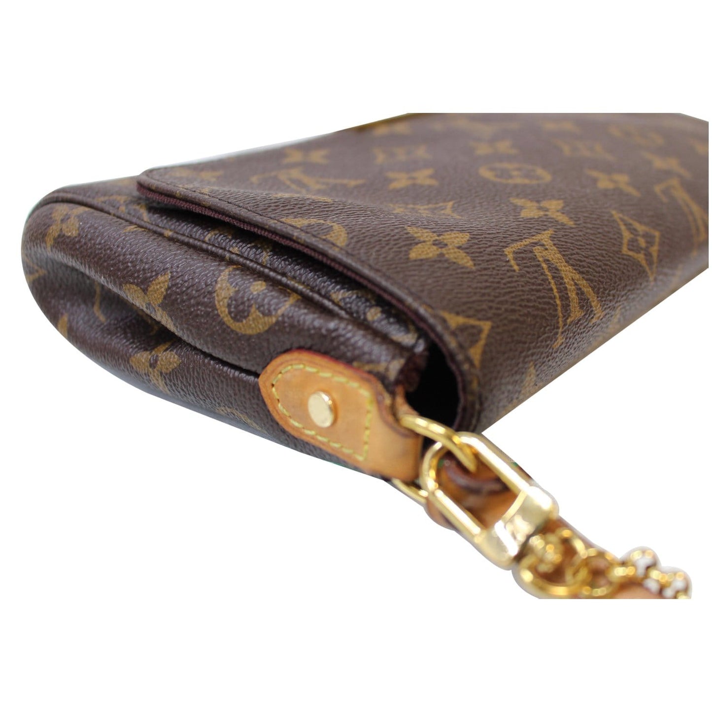 LOUIS VUITTON Favorite MM Monogram Canvas Crossbody Bag Brown