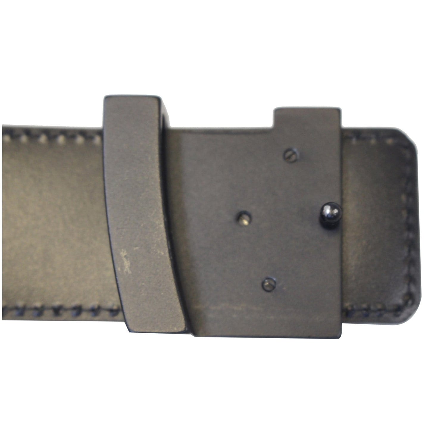 LOUIS VUITTON Damier Ebene LV Initials Belt Black
