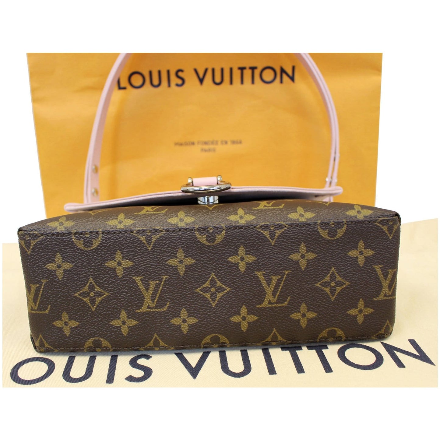 LOUIS VUITTON Saint Michel Monogram Epi Shoulder Bag Rose Ballerine