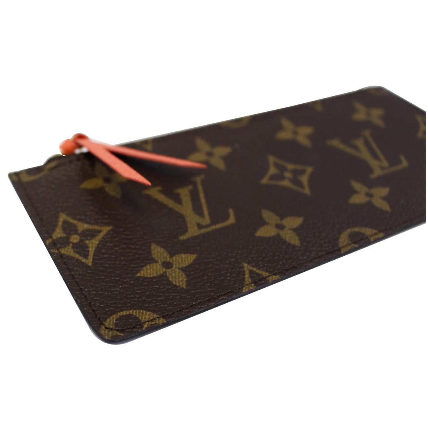 LOUIS VUITTON Felicie Zippered Monogram Canvas Insert Pouch Brown