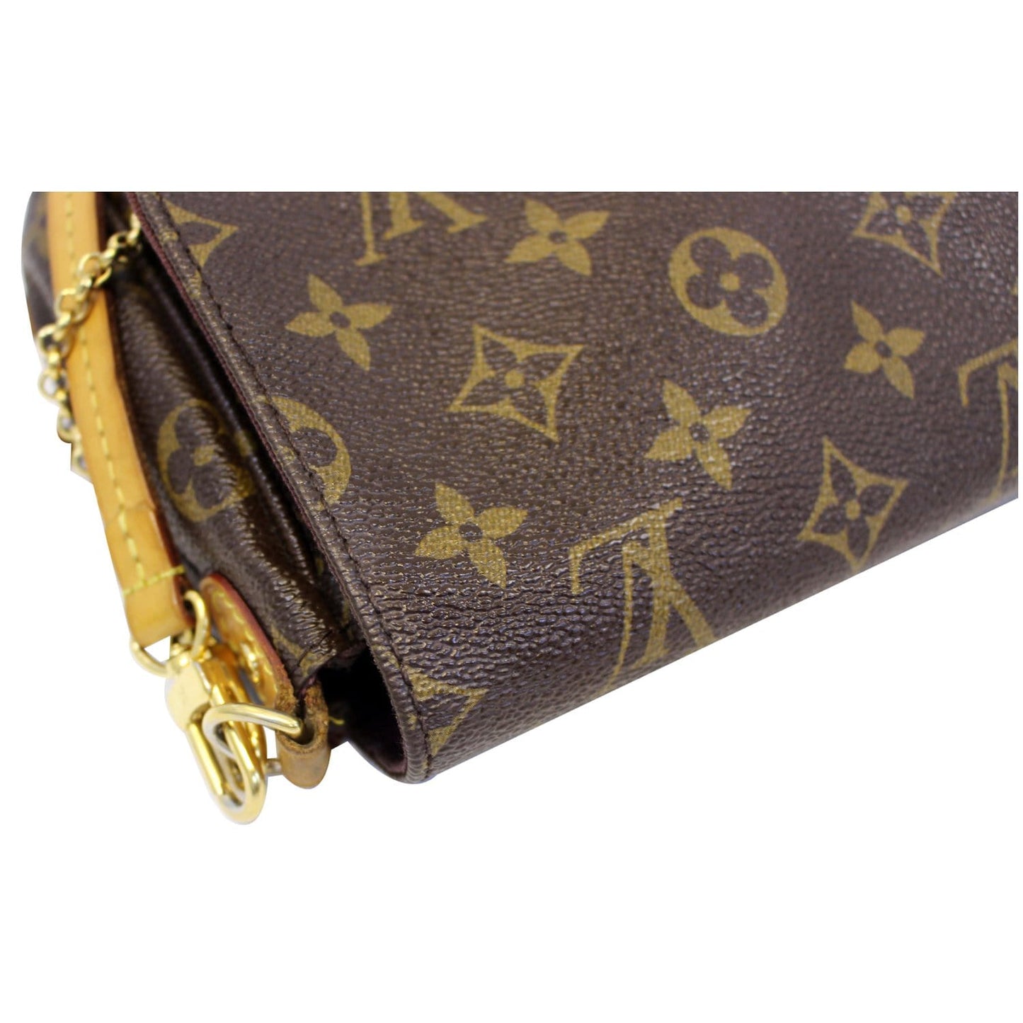 LOUIS VUITTON Favorite MM Monogram Canvas Crossbody Bag Brown