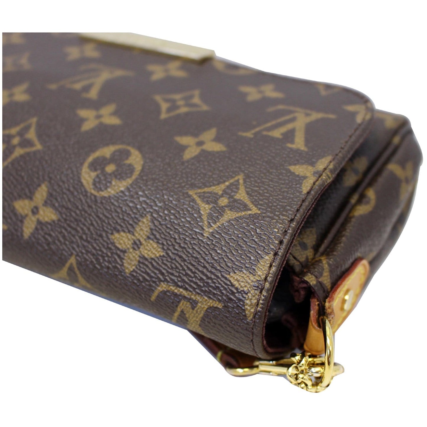 LOUIS VUITTON Favorite PM Monogram Canvas Crossbody Bag Brown