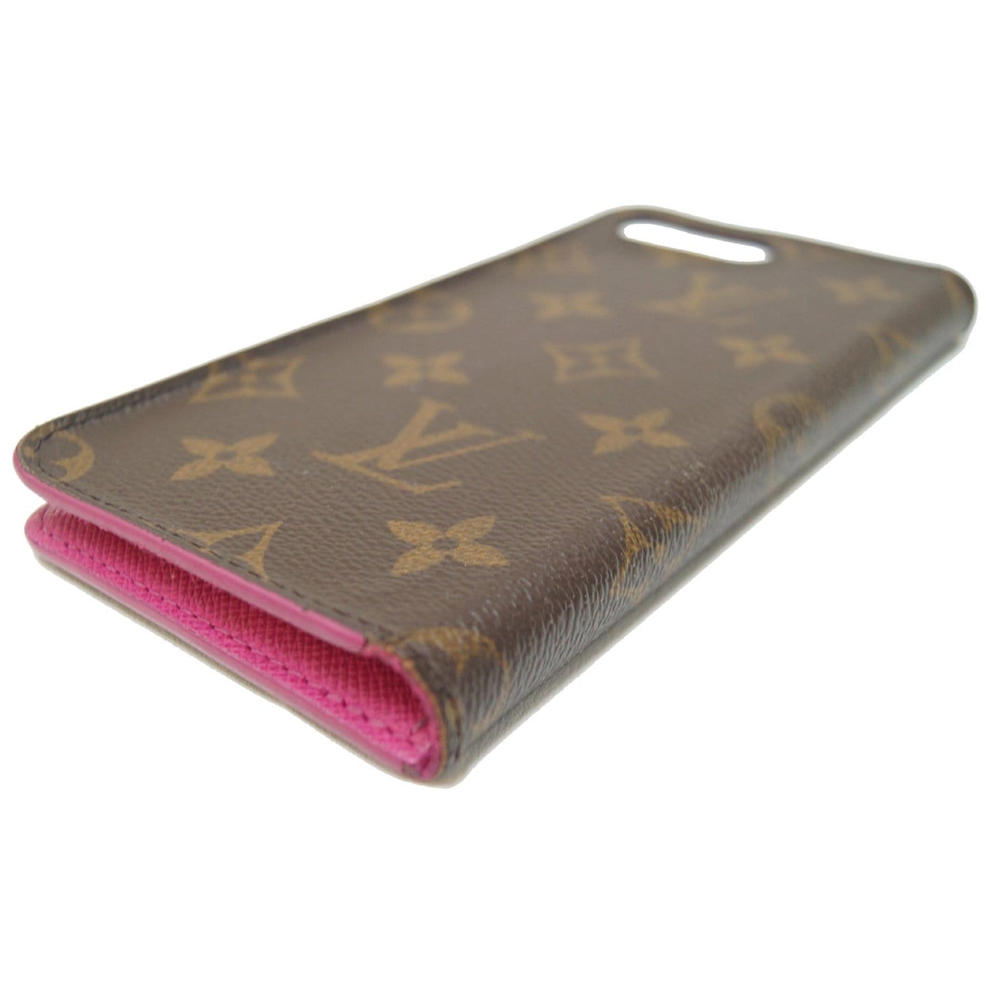 LOUIS VUITTON IPhone 7 Plus Folio Monogram Canvas Phone Case Brown