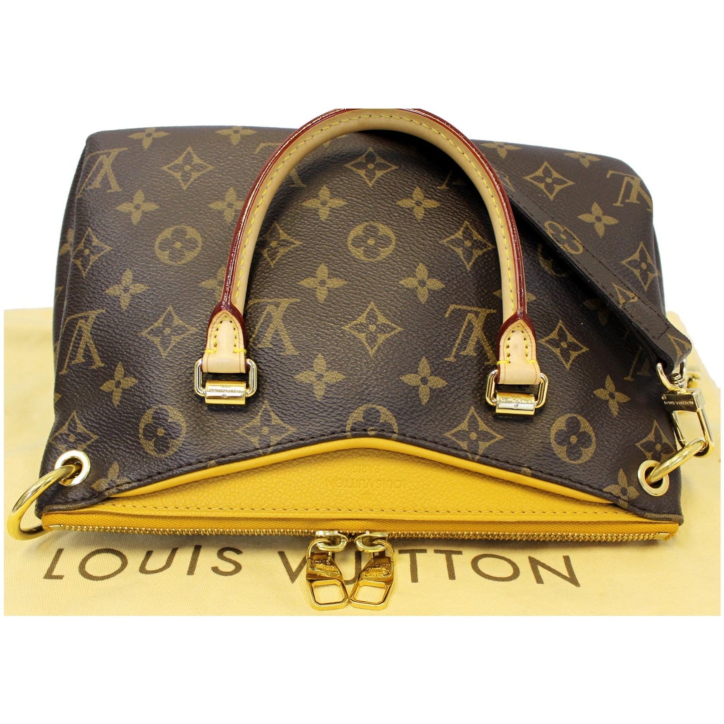 LOUIS VUITTON Pallas BB Monogram Canvas Shoulder Crossbody Bag Brown