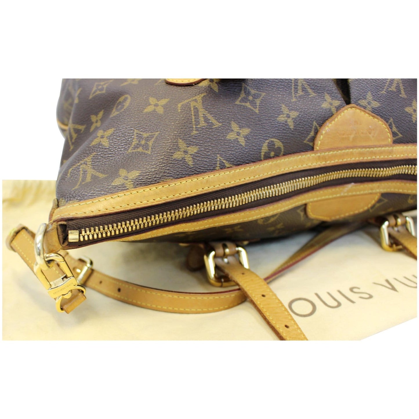 LOUIS VUITTON Palermo GM Monogram Canvas Tote Shoulder Bag Brown