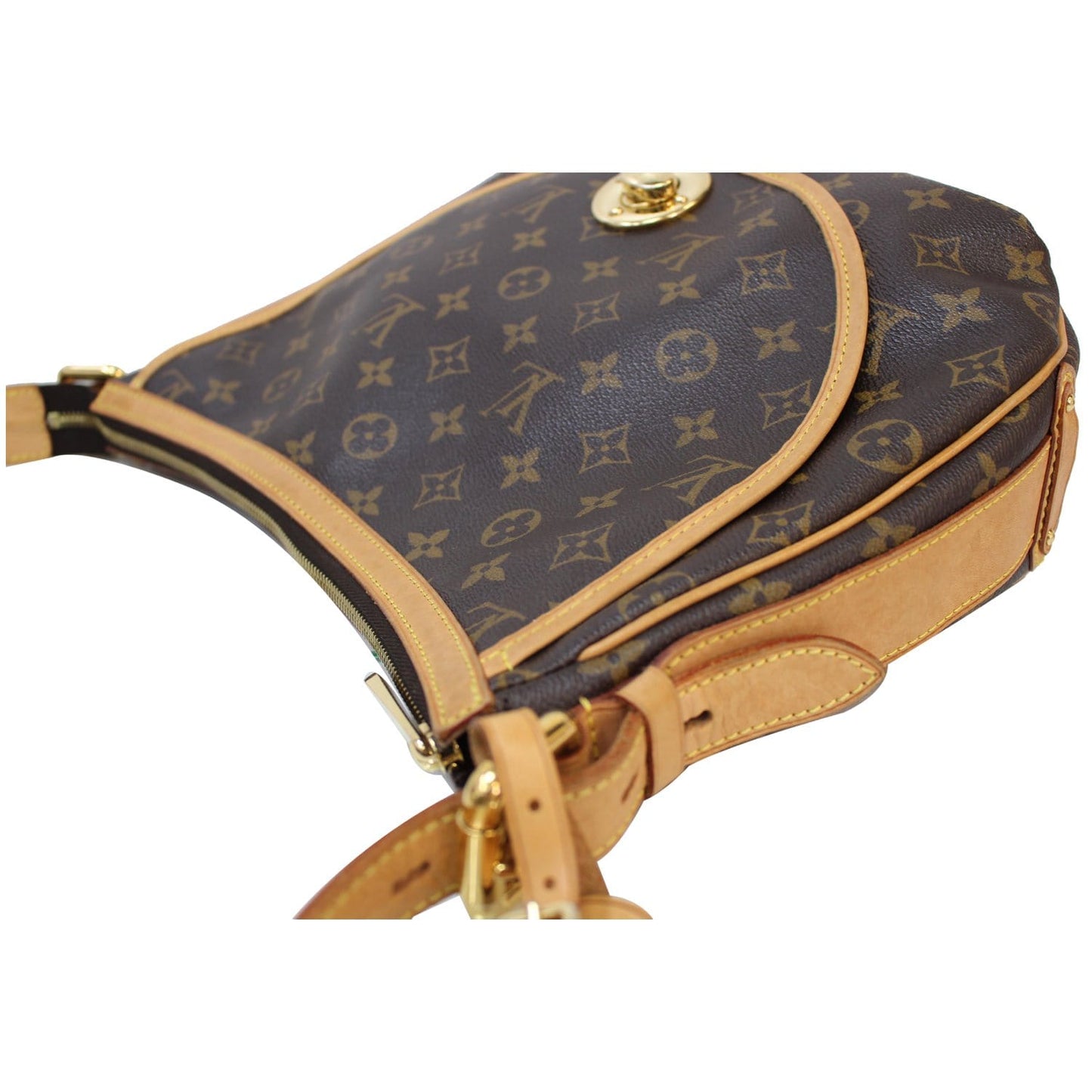 LOUIS VUITTON Tulum GM Monogram Canvas Shoulder Bag Brown