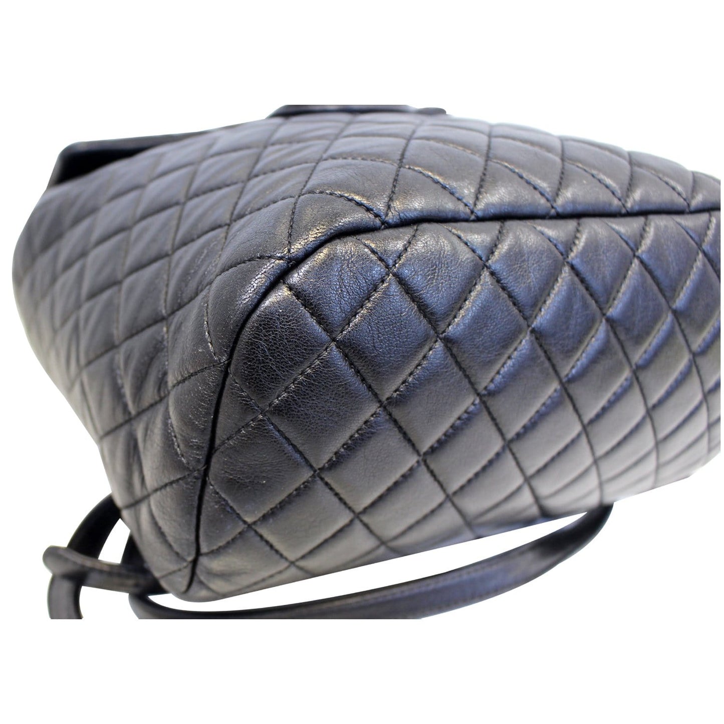 CHANEL Urban Spirit Lambskin Leather Backpack Bag Black