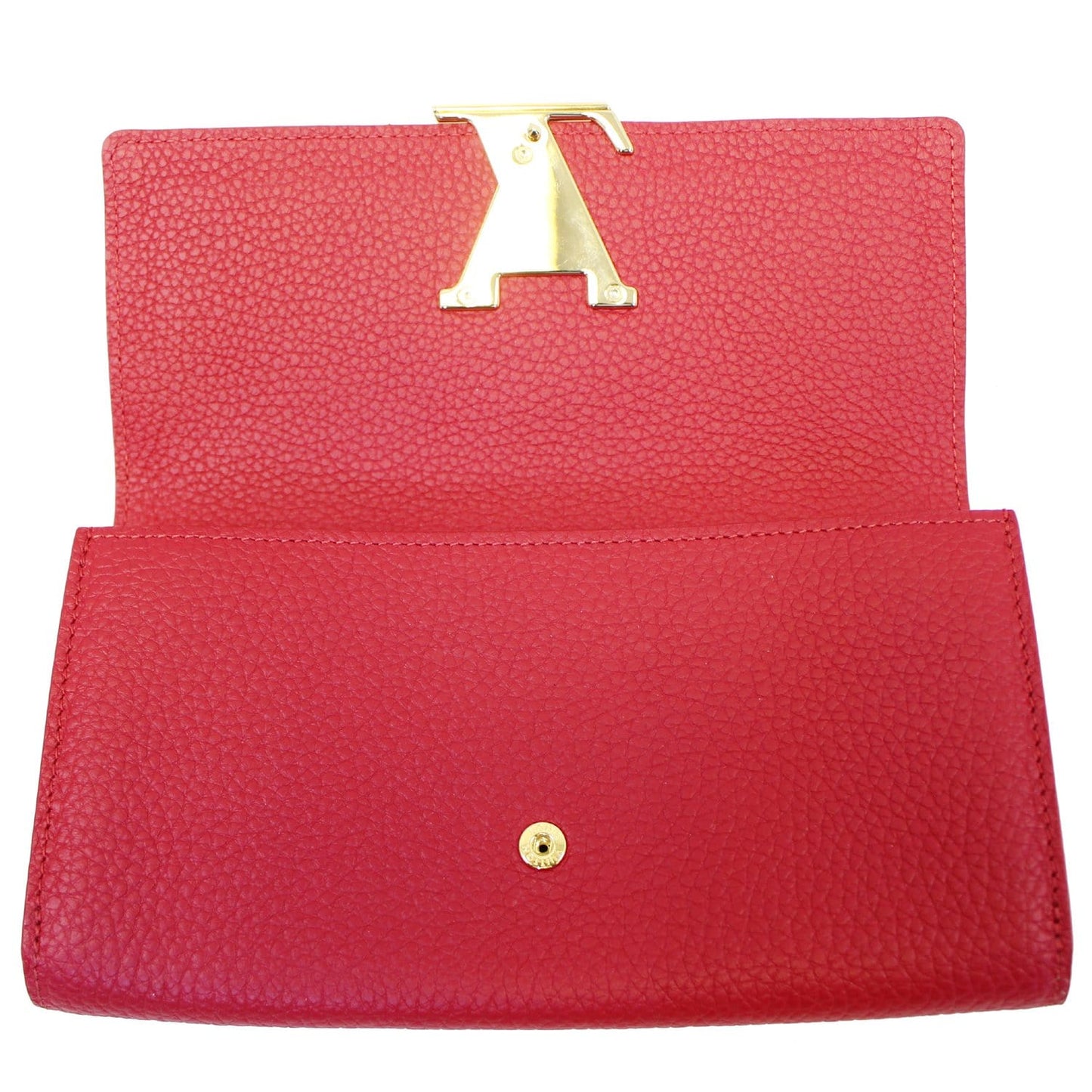 Louis Vuitton Capucines Taurillon Leather Wallet Scarlet - 25% OFF
