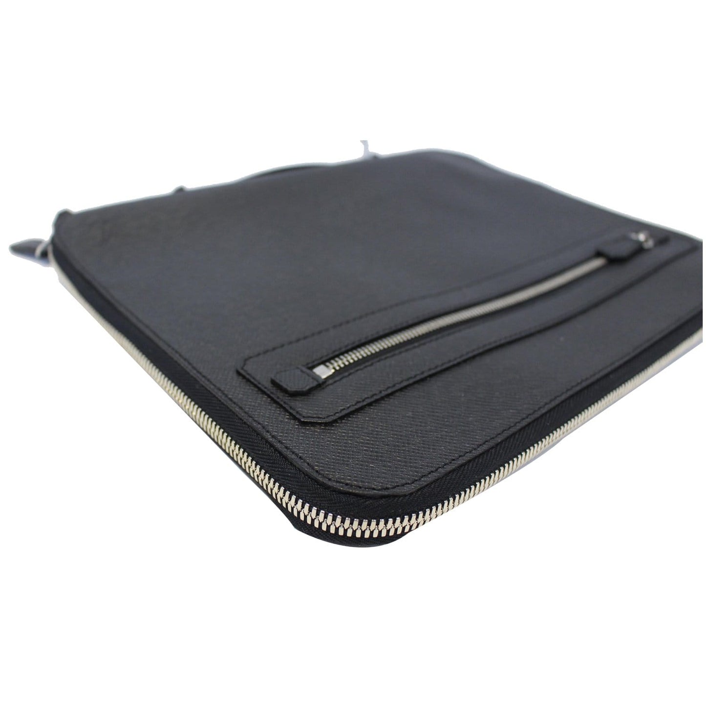 LOUIS VUITTON Vladimir Taiga Leather Document Clutch Bag Grey