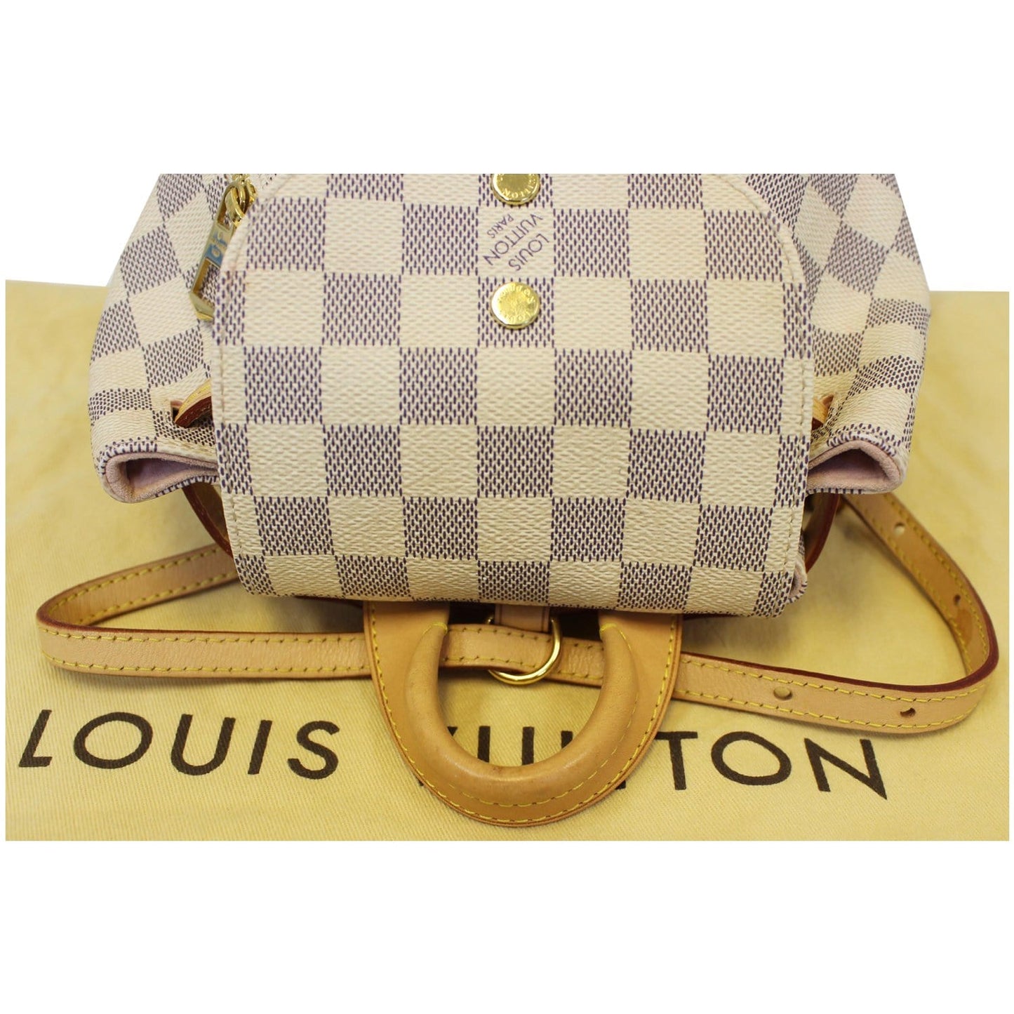 LOUIS VUITTON Sperone BB Damier Azur Backpack Bag White