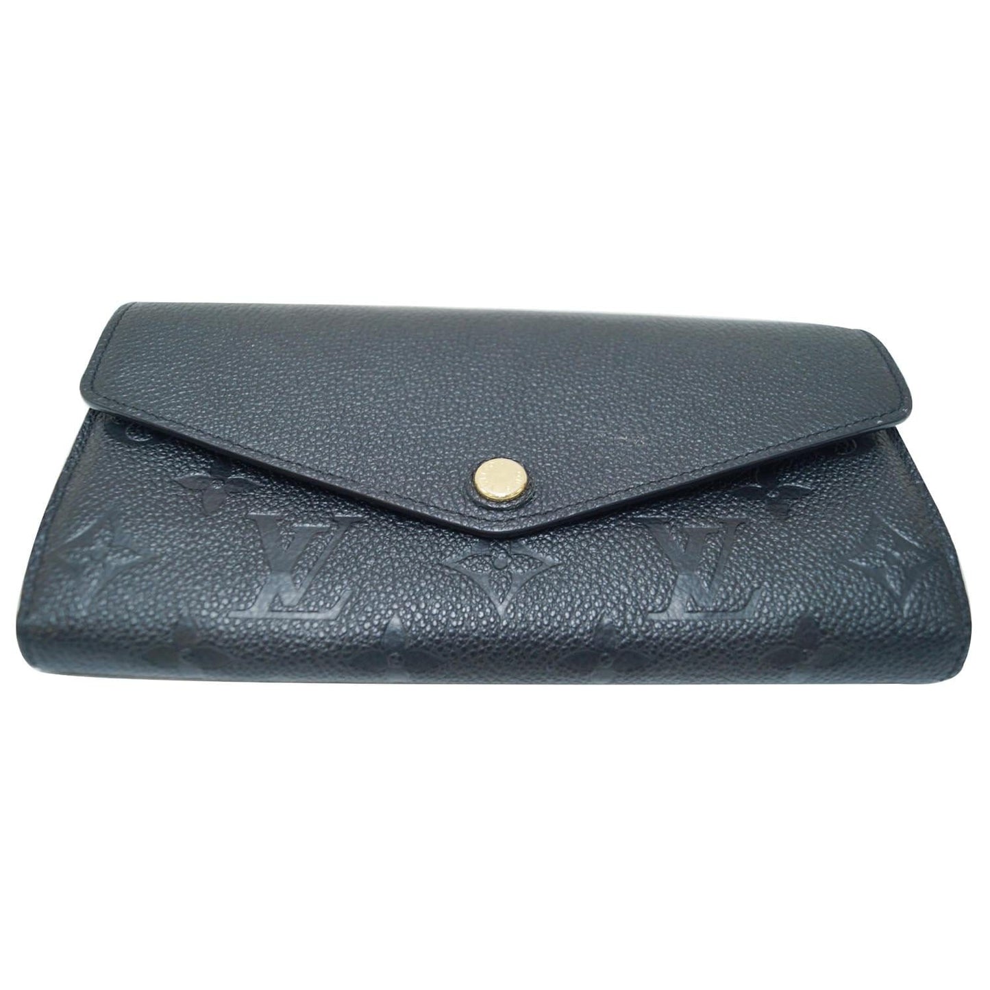 LOUIS VUITTON Sarah Empreinte Leather Wallet Black