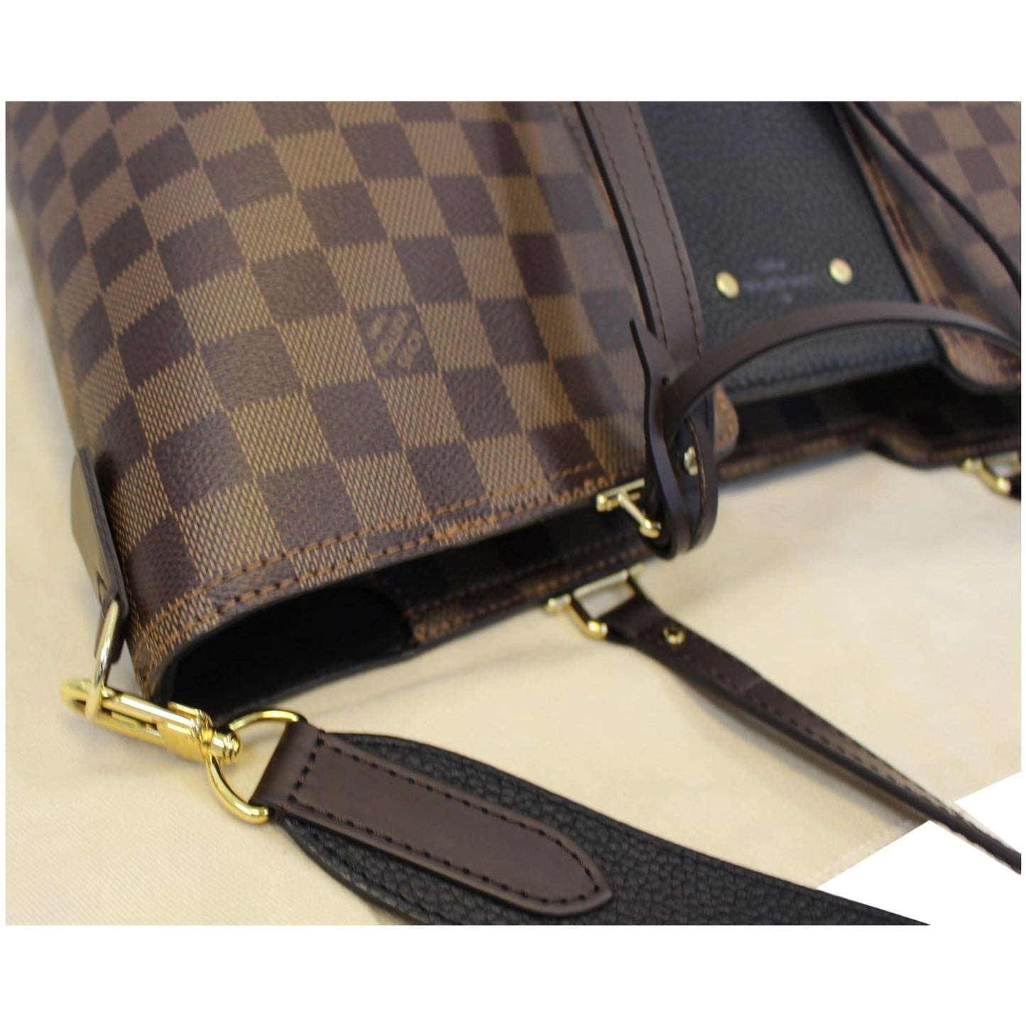 LOUIS VUITTON Jersey Damier Ebene Shoulder Bag Black