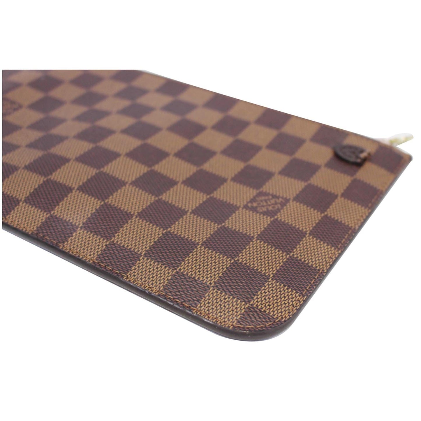 LOUIS VUITTON Pochette Wristlet Pouch Damier Ebene Neverfull MM Brown