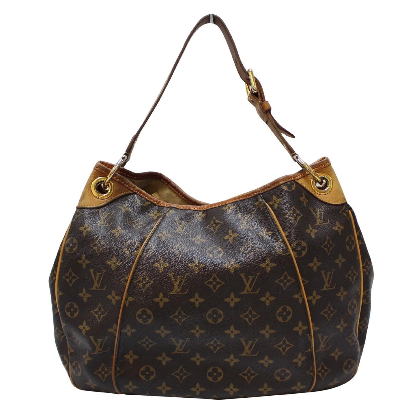 LOUIS VUITTON Galliera PM Monogram Canvas Shoulder Handbag Brown