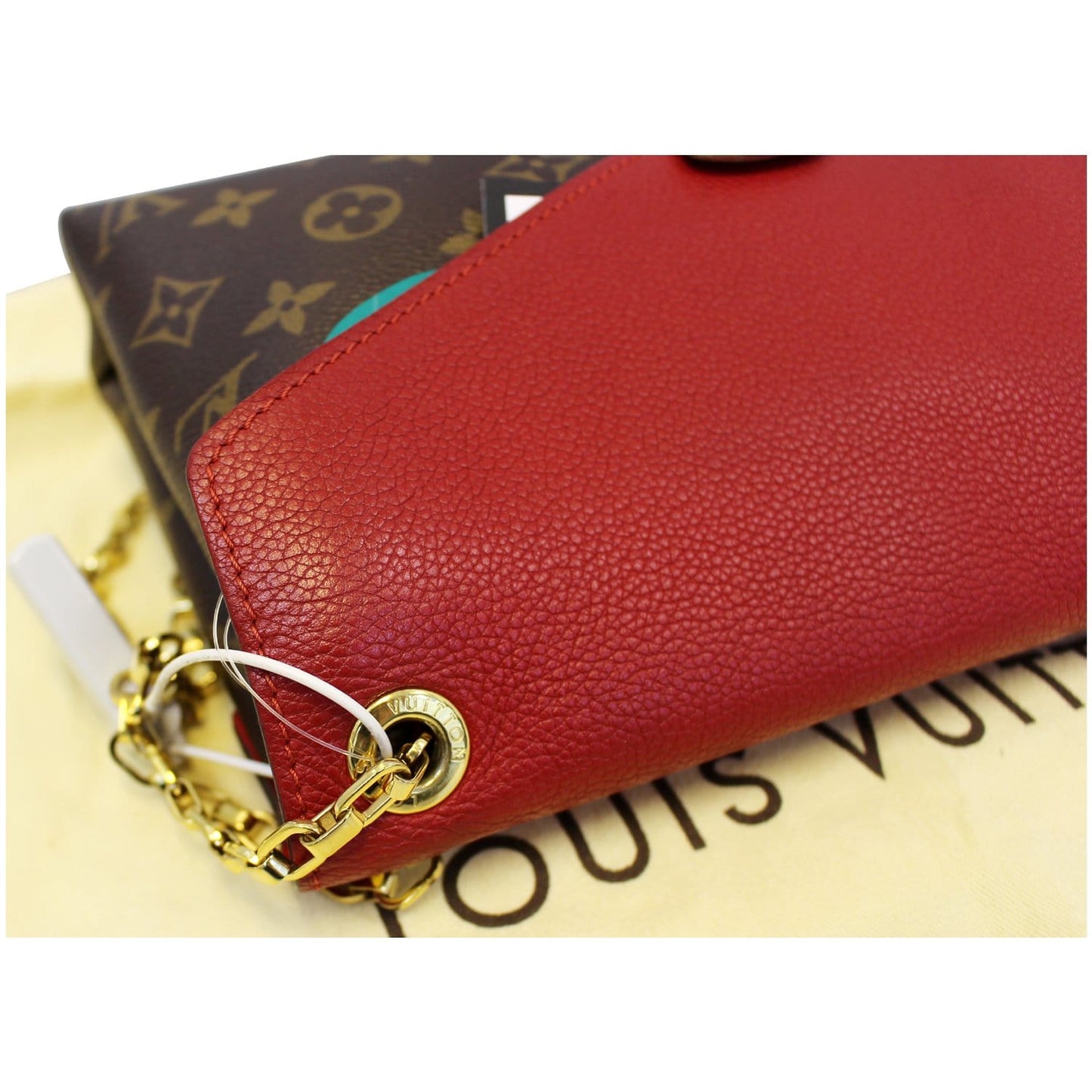 LOUIS VUITTON Monogram Canvas Pallas Chain Crossbody Bag Cherry