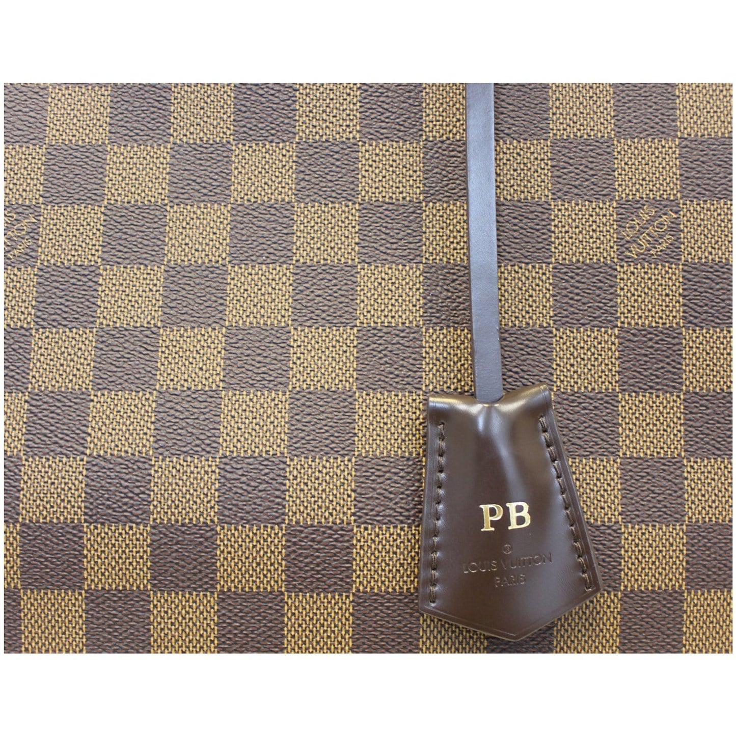 LOUIS VUITTON Alma MM Damier Ebene Satchel Bag Brown