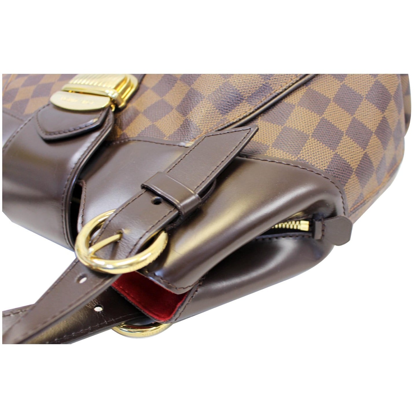 LOUIS VUITTON Sistina MM Damier Ebene Shoulder Bag Brown