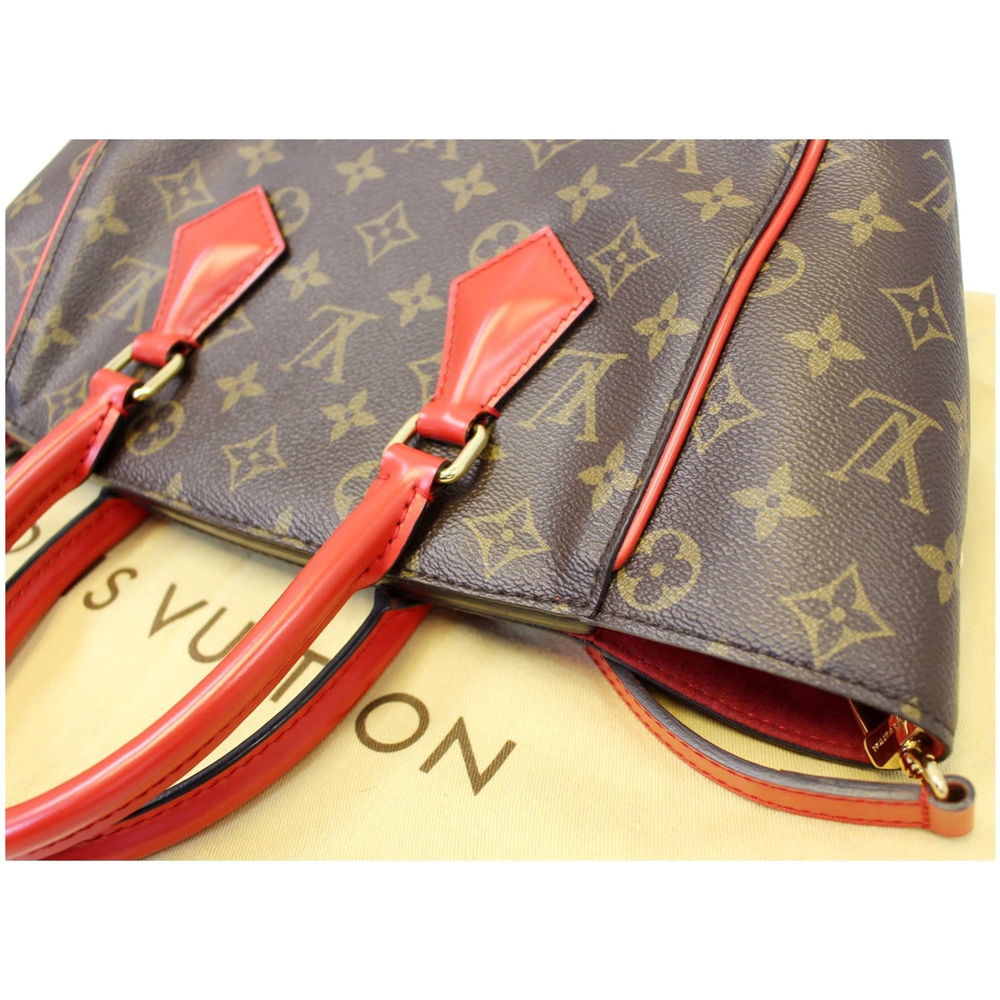 LOUIS VUITTON Phenix Monogram Canvas Shoulder Handbag Coquelicot