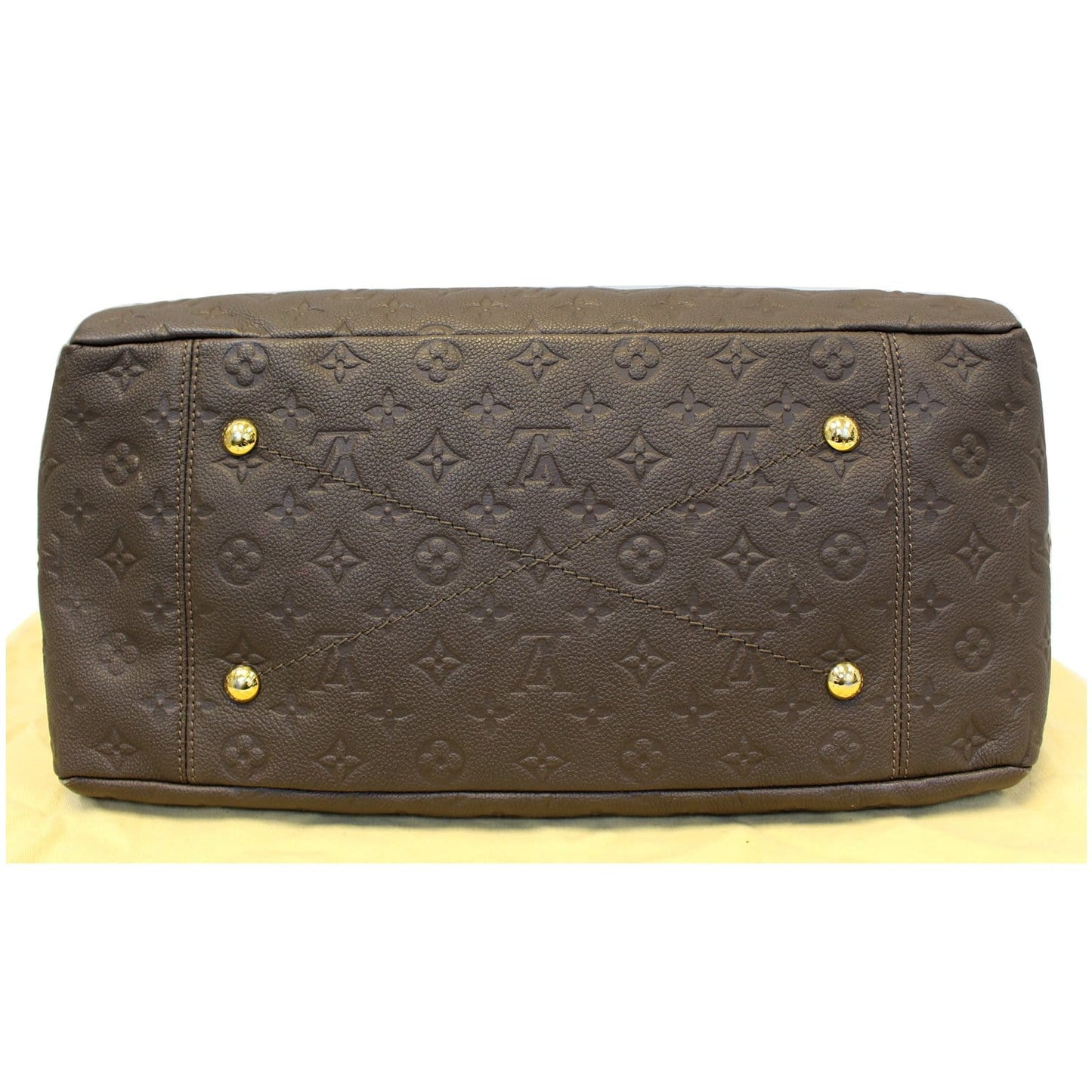 LOUIS VUITTON Artsy MM Monogram Empreinte Leather Shoulder Bag Terre