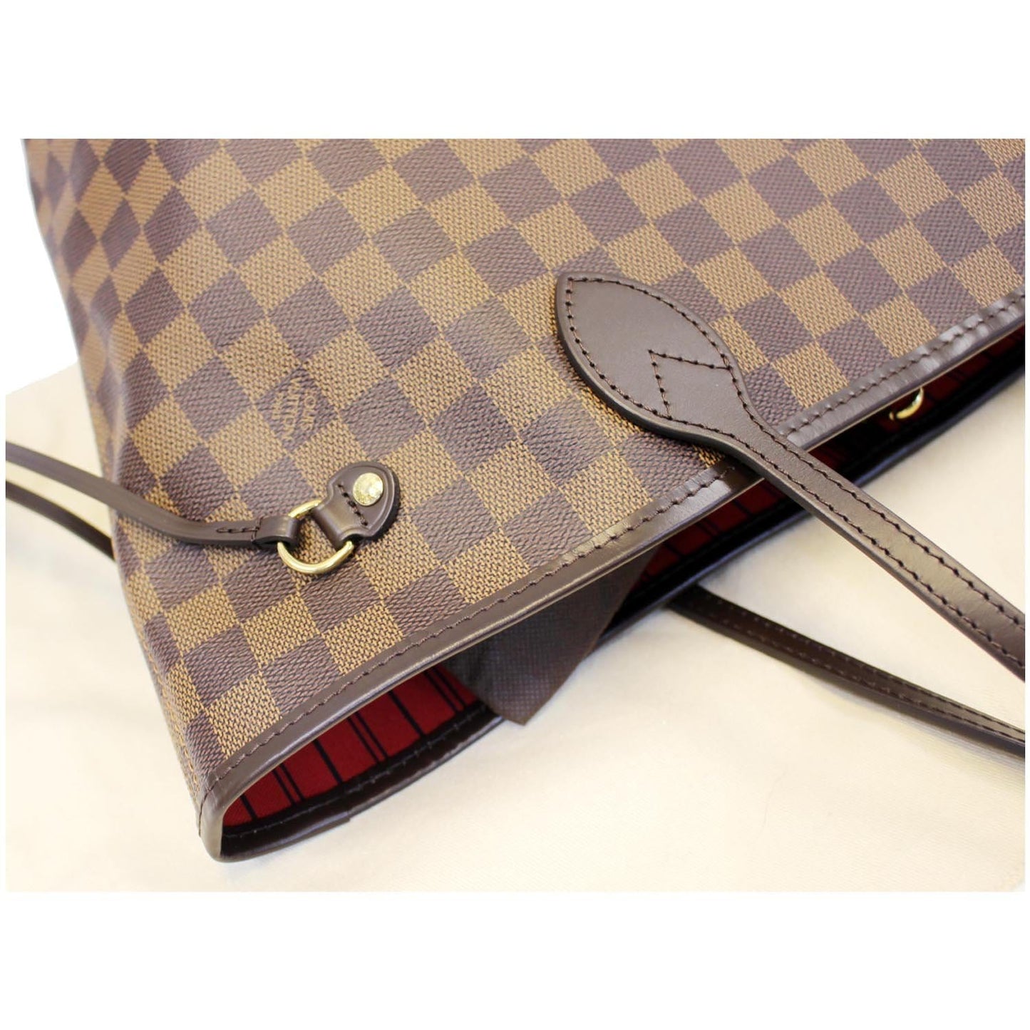 LOUIS VUITTON Neverfull MM Damier Ebene Brown Tote Bag