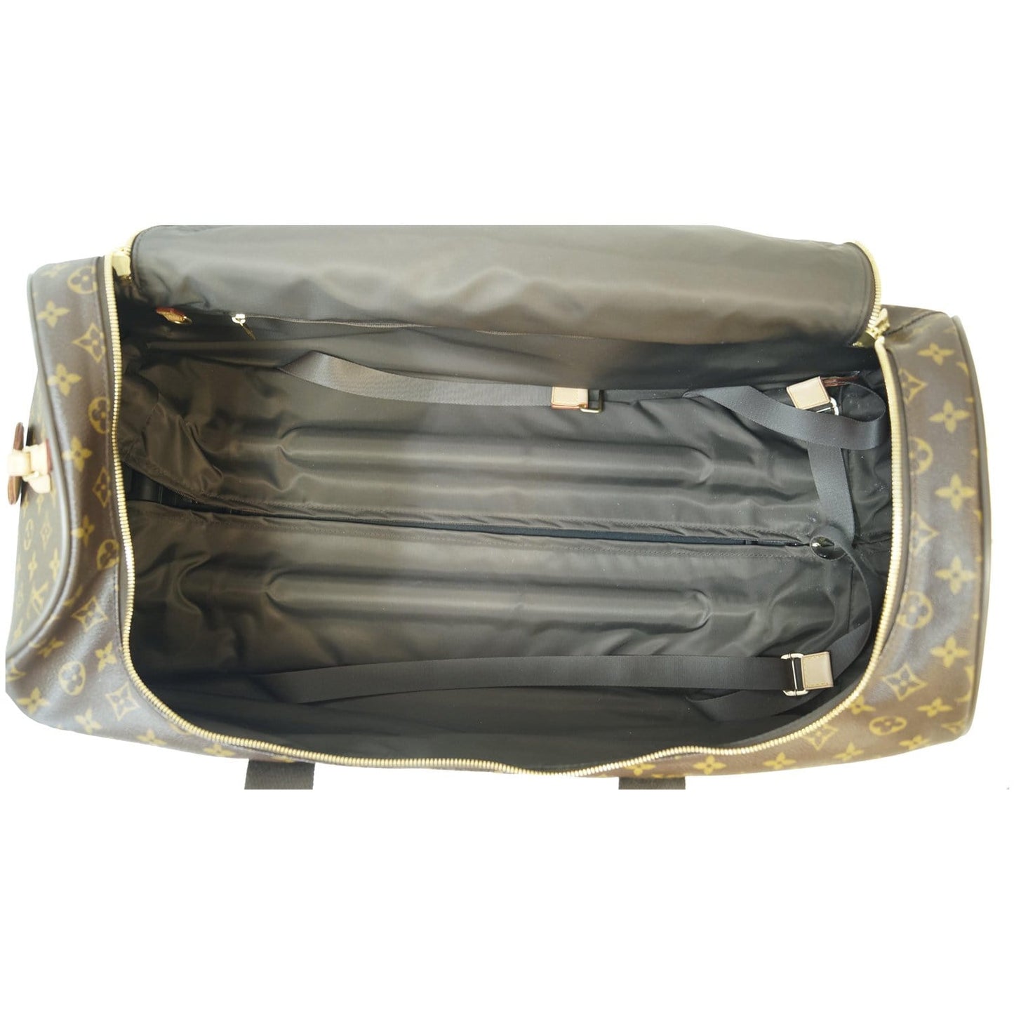 LOUIS VUITTON Neo Eole 55 Monogram Canvas Rolling Duffle Bag Brown