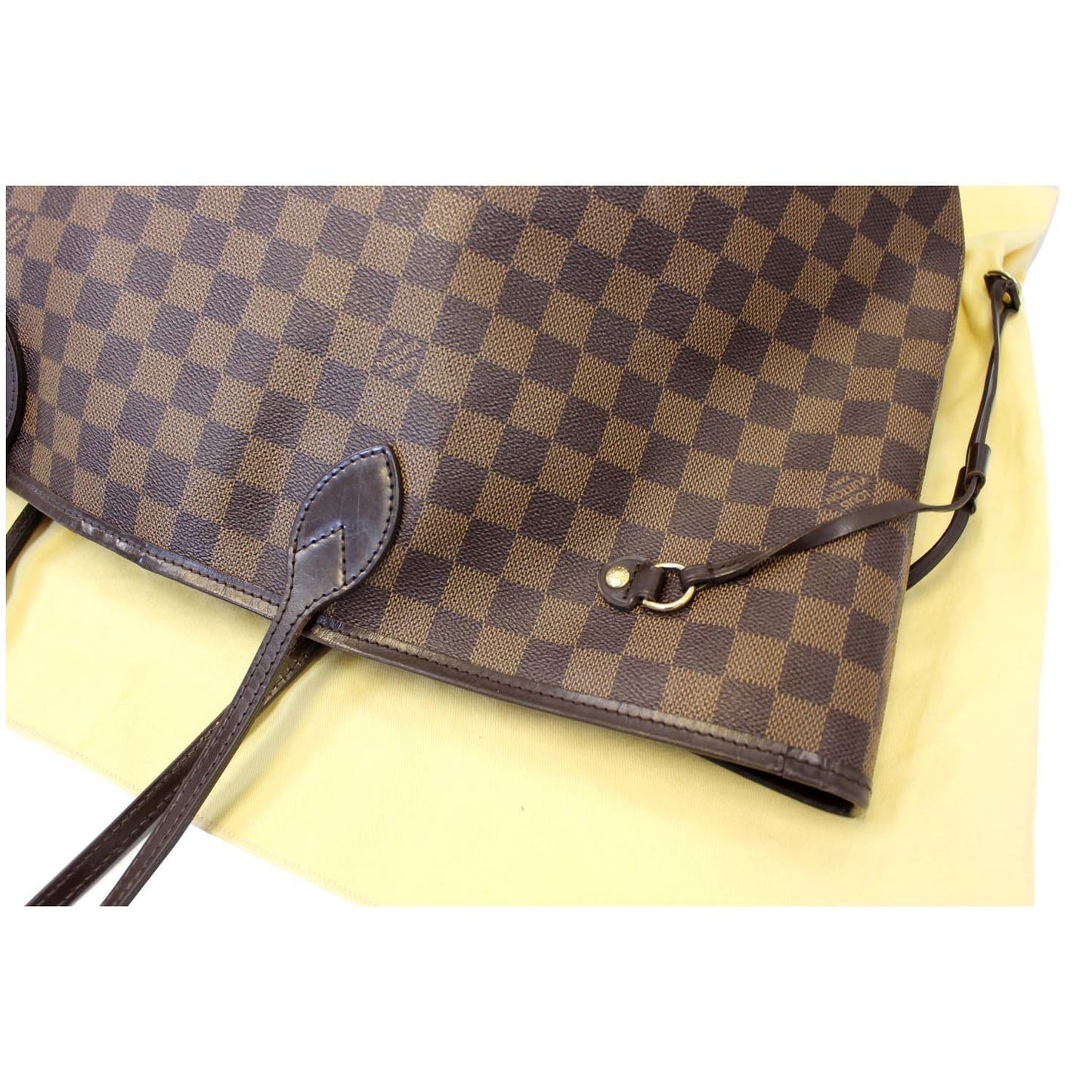 LOUIS VUITTON Neverfull GM Damier Ebene Brown Tote Shoulder Bag