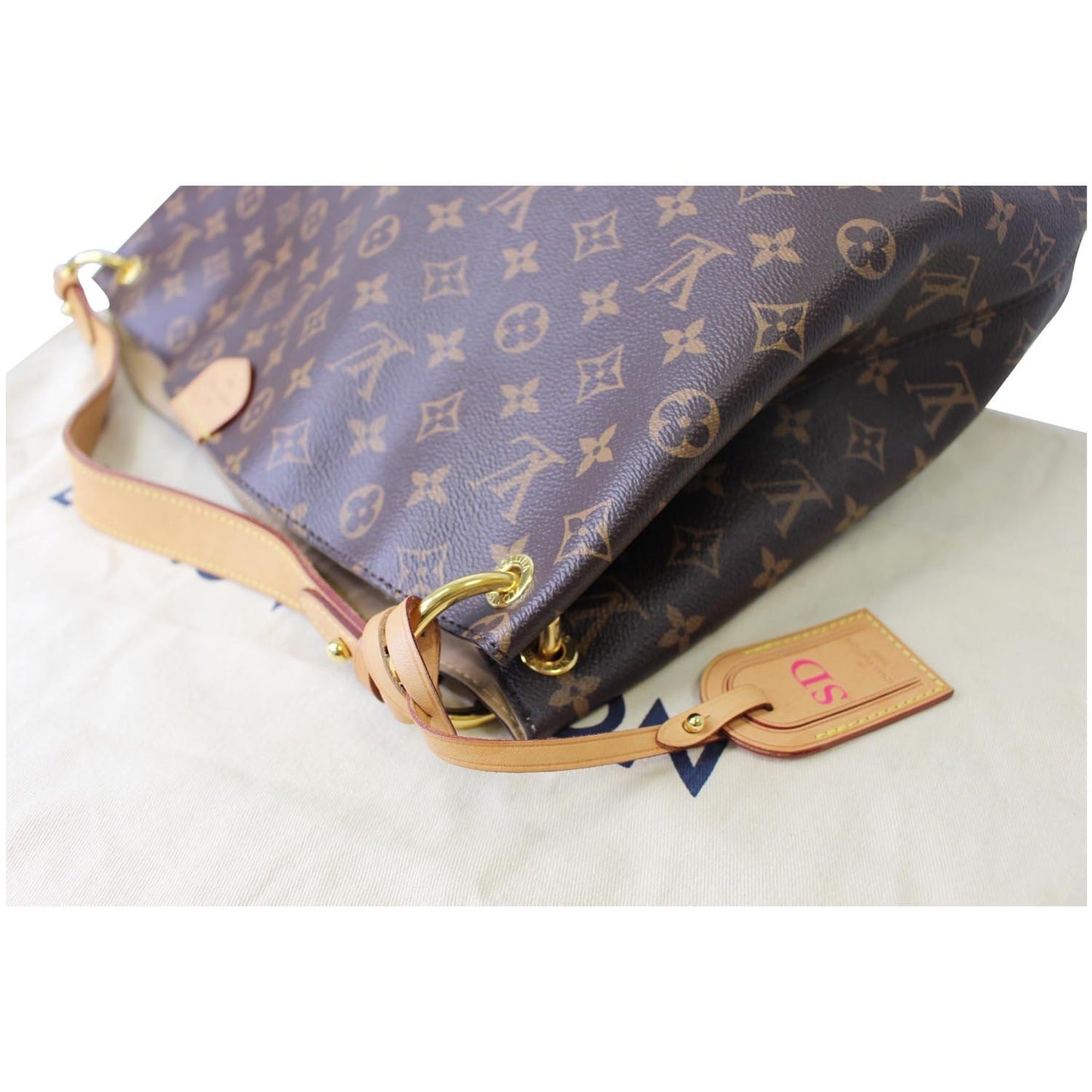 LOUIS VUITTON Graceful MM Monogram Canvas Shoulder Bag Brown
