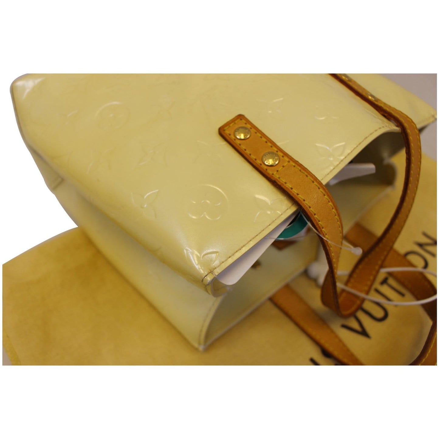 LOUIS VUITTON Reade PM Monogram Vernis Tote Bag Ivory
