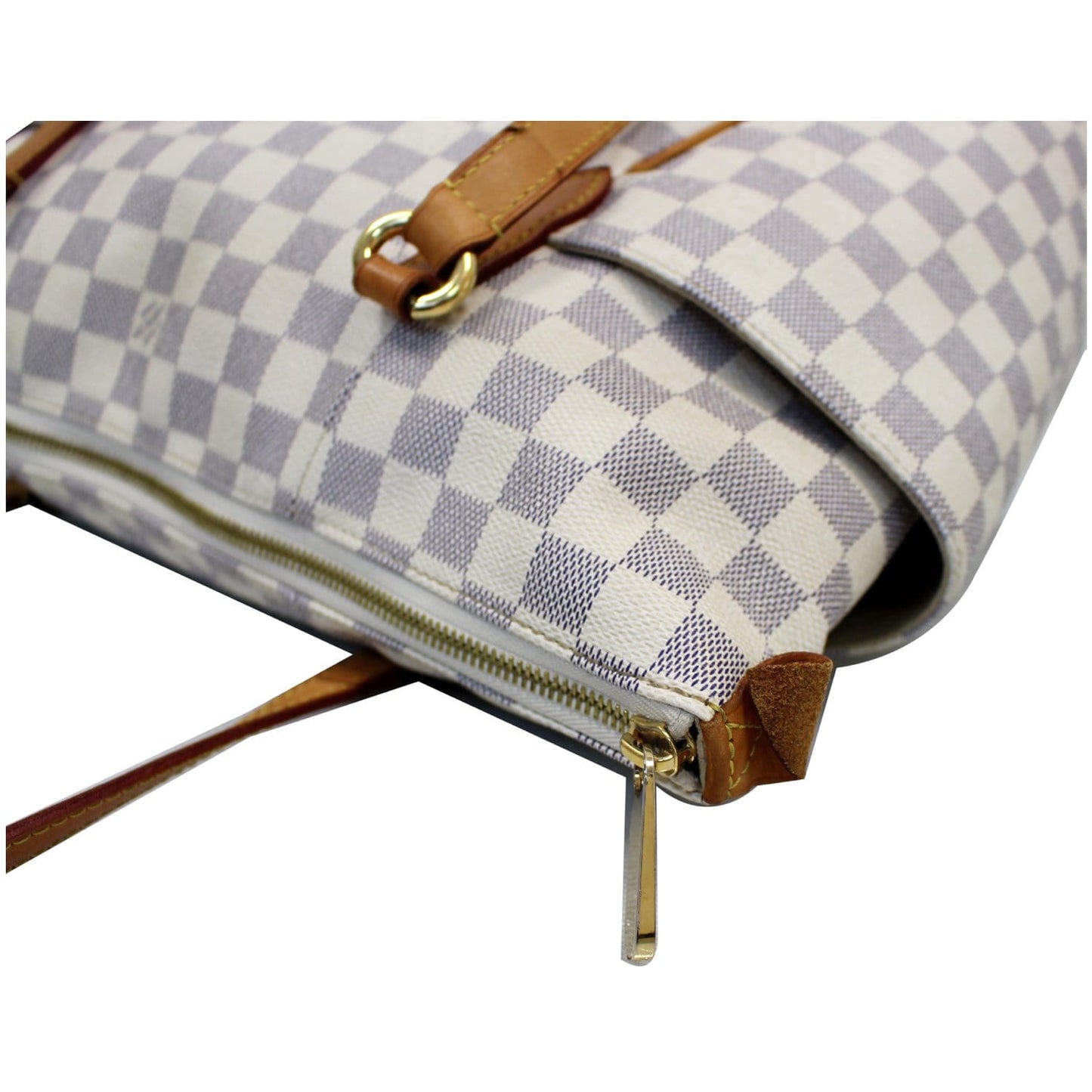 LOUIS VUITTON Totally GM Damier Azur Shoulder Bag White