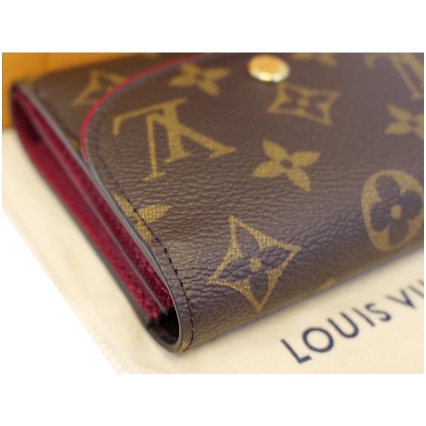 LOUIS VUITTON Ariane Monogram Canvas Wallet Brown/Fuchsia