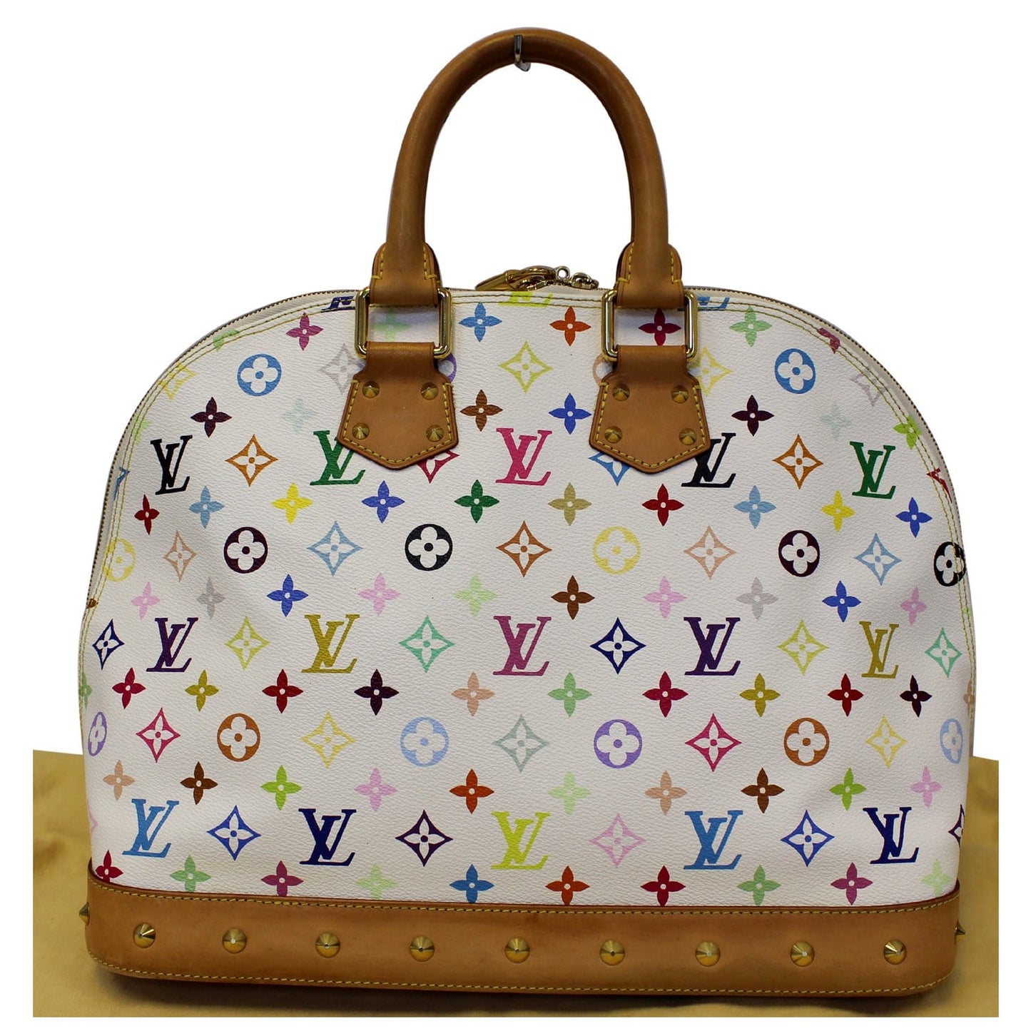 LOUIS VUITTON Alma GM Multicolor White Satchel Handbag