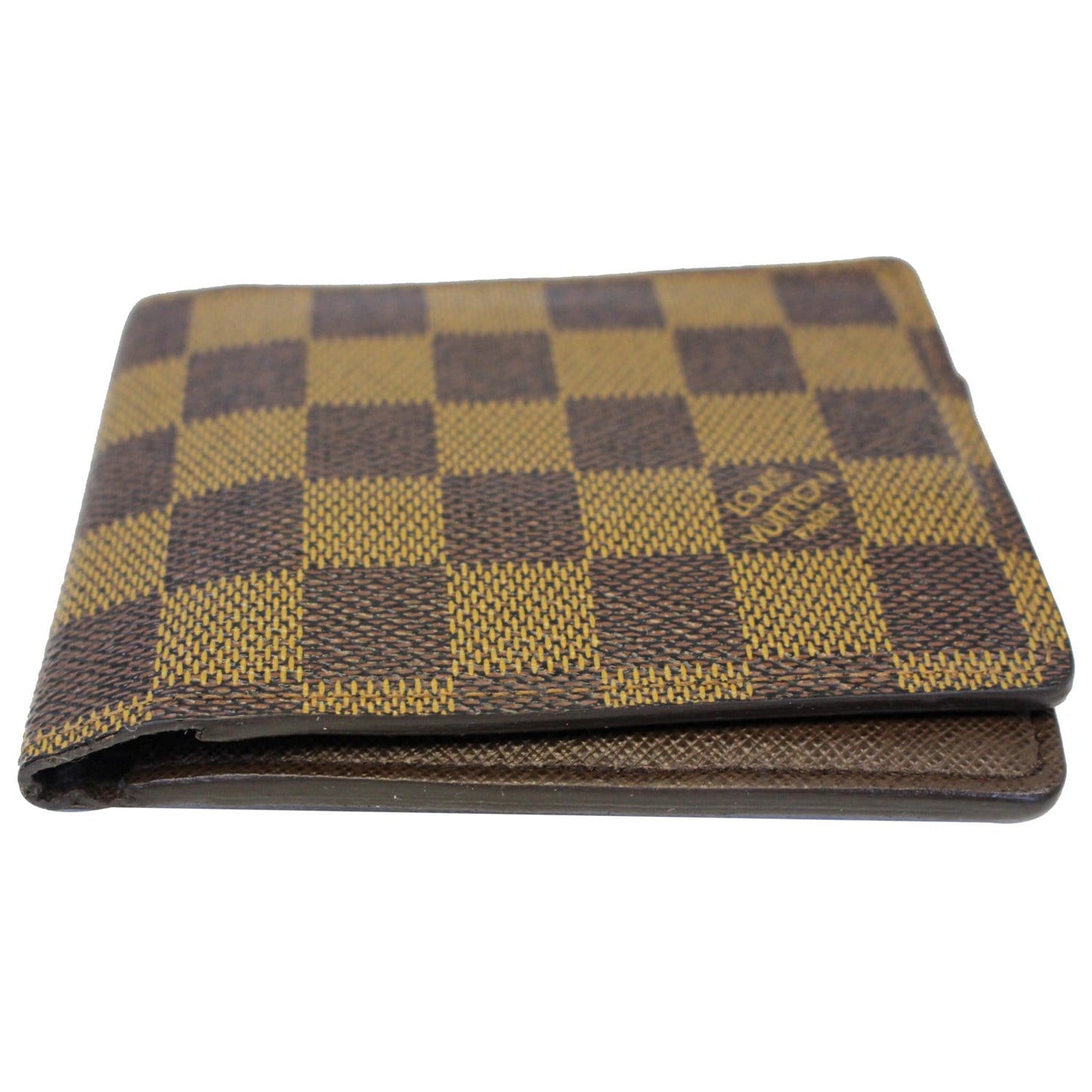 LOUIS VUITTON Multiple Damier Ebene Wallet Brown