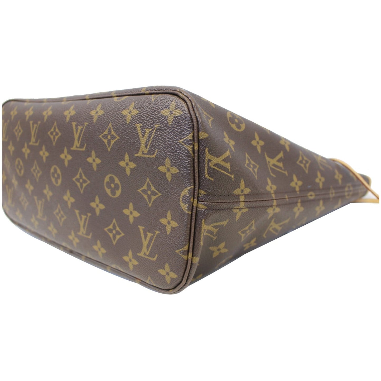 LOUIS VUITTON Neverfull MM Monogram Canvas Tote Bag Brown