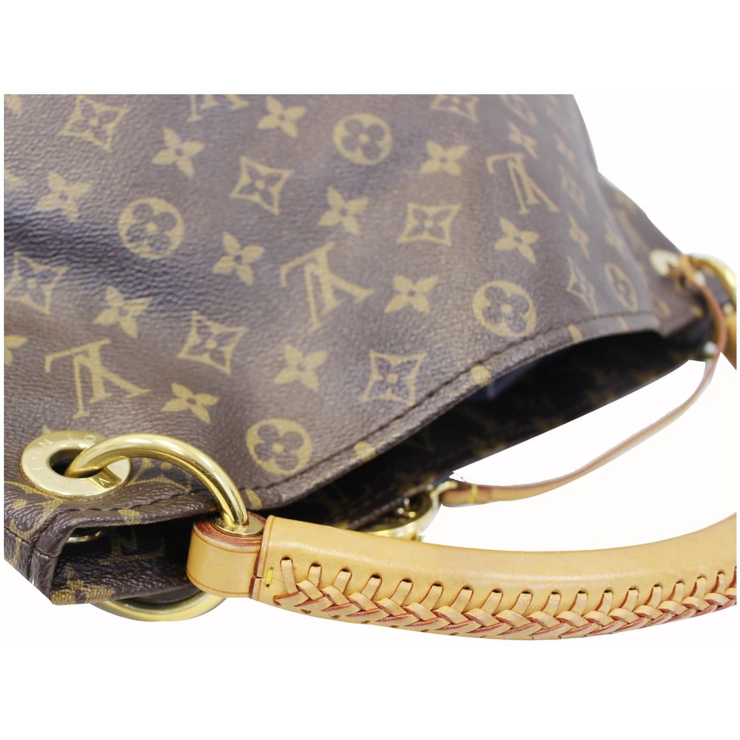 LOUIS VUITTON Artsy MM Monogram Canvas Shoulder Bag Brown