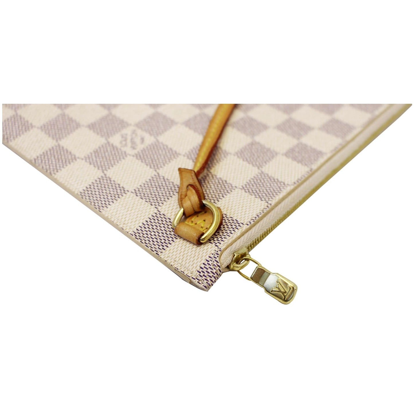 LOUIS VUITTON Pochette Wristlet Pouch Neverfull MM Damier Azur