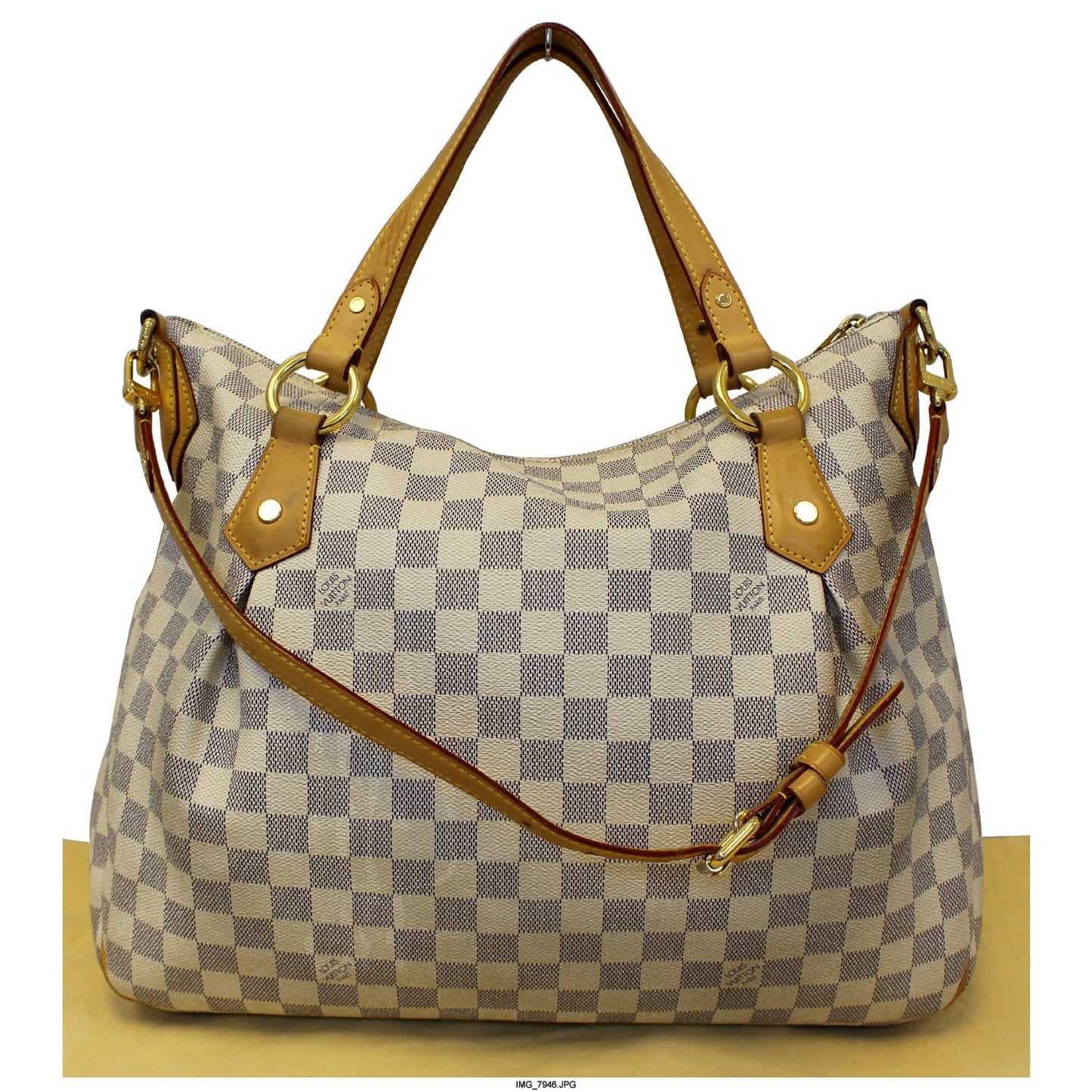 LOUIS VUITTON Evora MM Damier Azur Tote Shoulder Bag