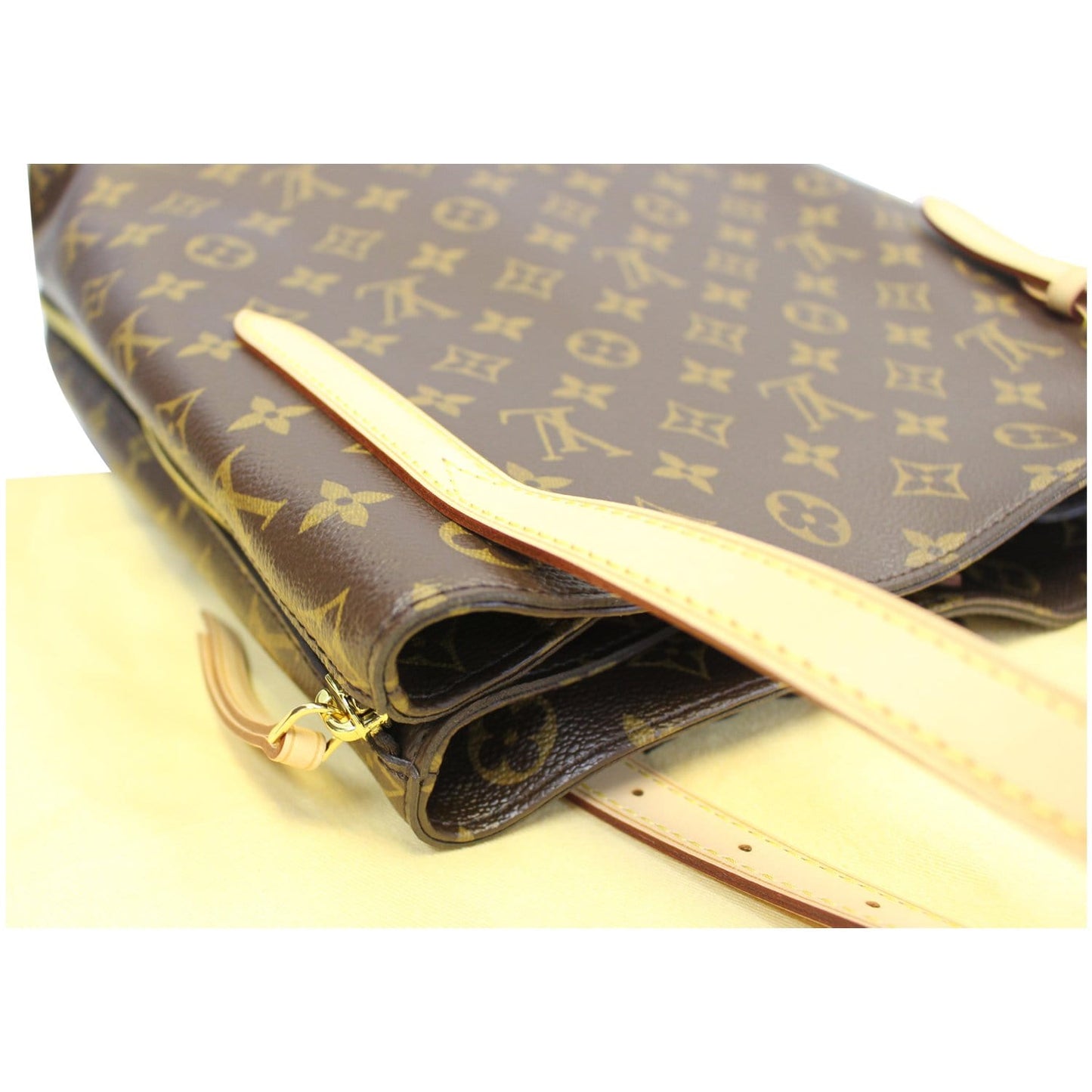 LOUIS VUITTON Voltaire Monogram Canvas Shoulder Bag Brown