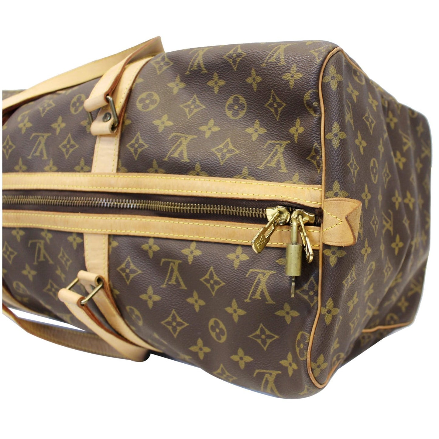 LOUIS VUITTON Sac Souple 55 Monogram Canvas Boston Bag Brown