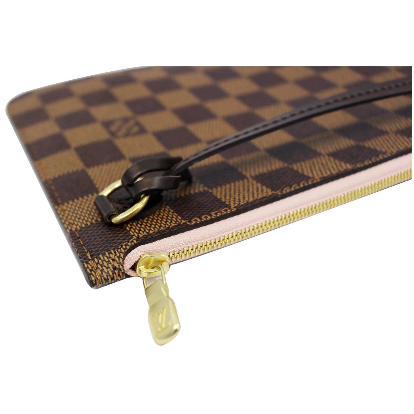 LOUIS VUITTON Pochette Wristlet Pouch Damier Ebene Neverfull MM