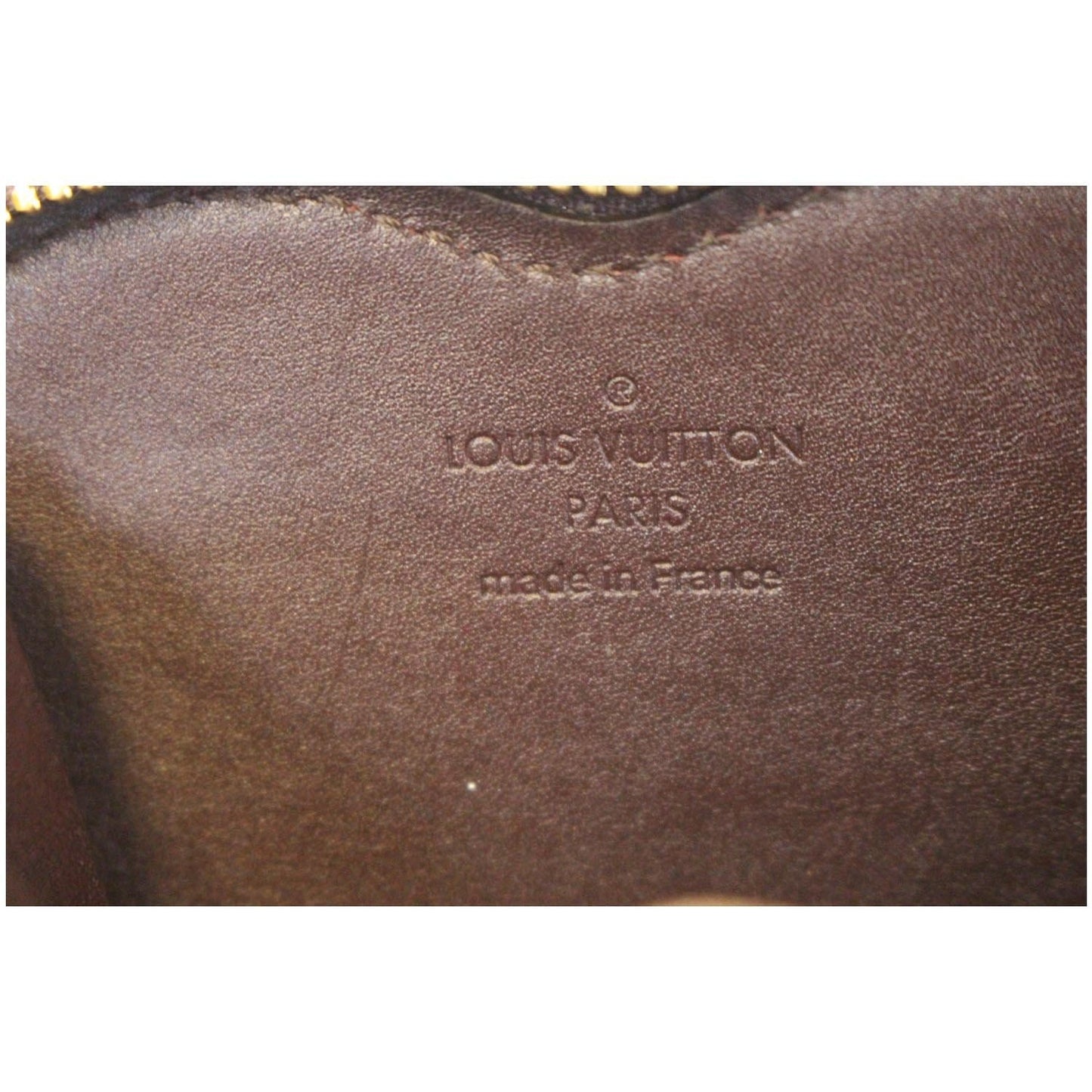 LOUIS VUITTON Heart Monogram Vernis Coin Purse Amarante
